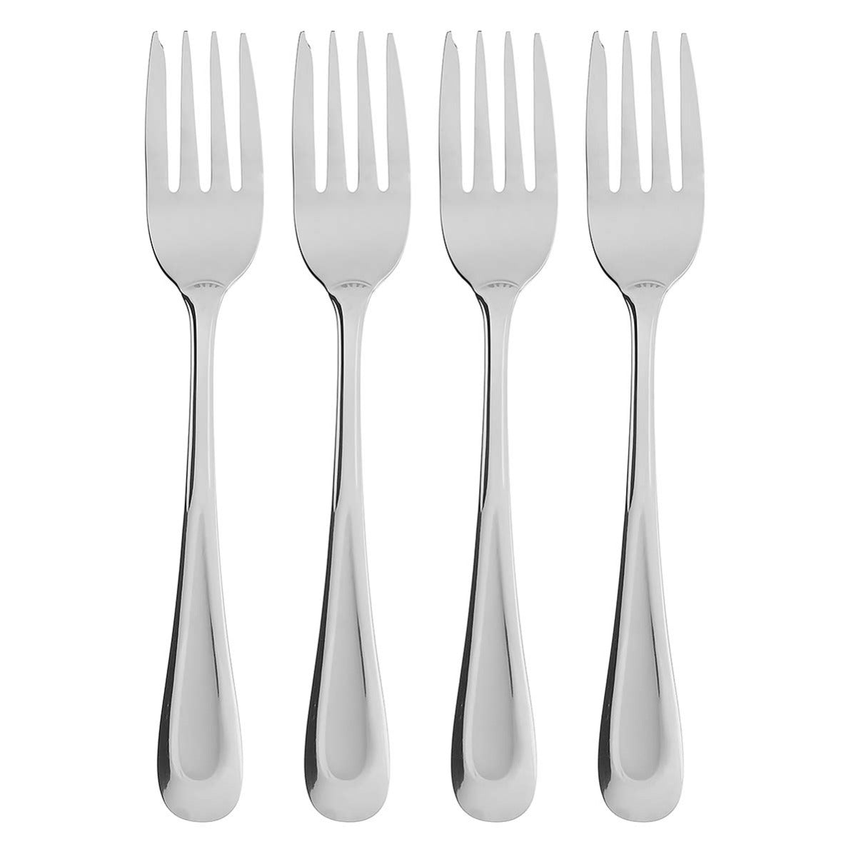 Satin Salad Forks Set of 4 - Sand Dune Design | Bead-Blasted Finish