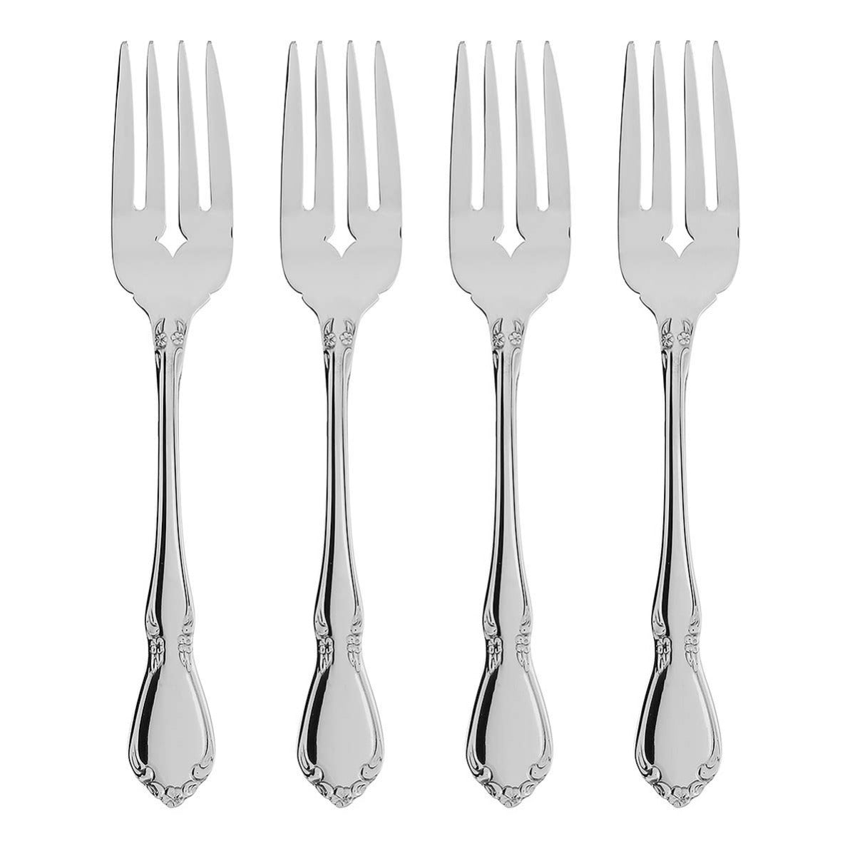Elegant Salad Forks Set of 4 - Baroque Design & French Inspired | Chateau