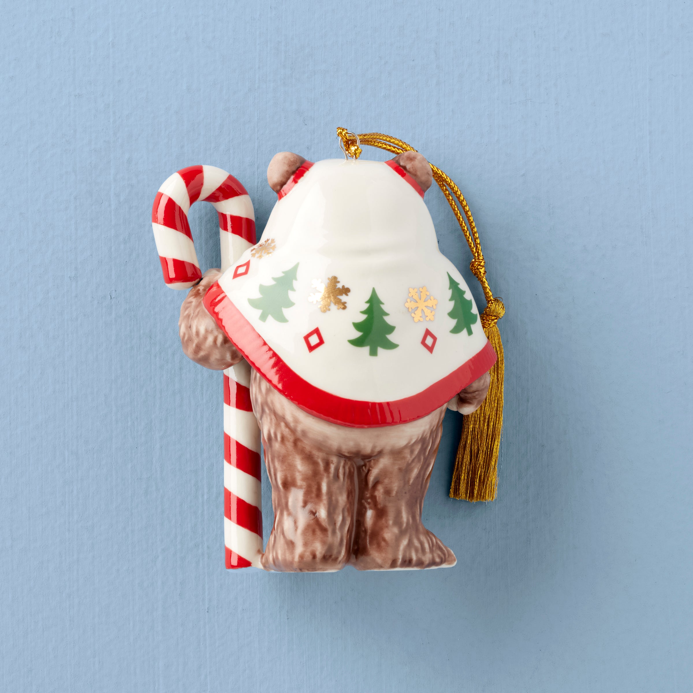 Ewok Christmas Ornament with Festive Cloak & Candy Cane | STAR WARS