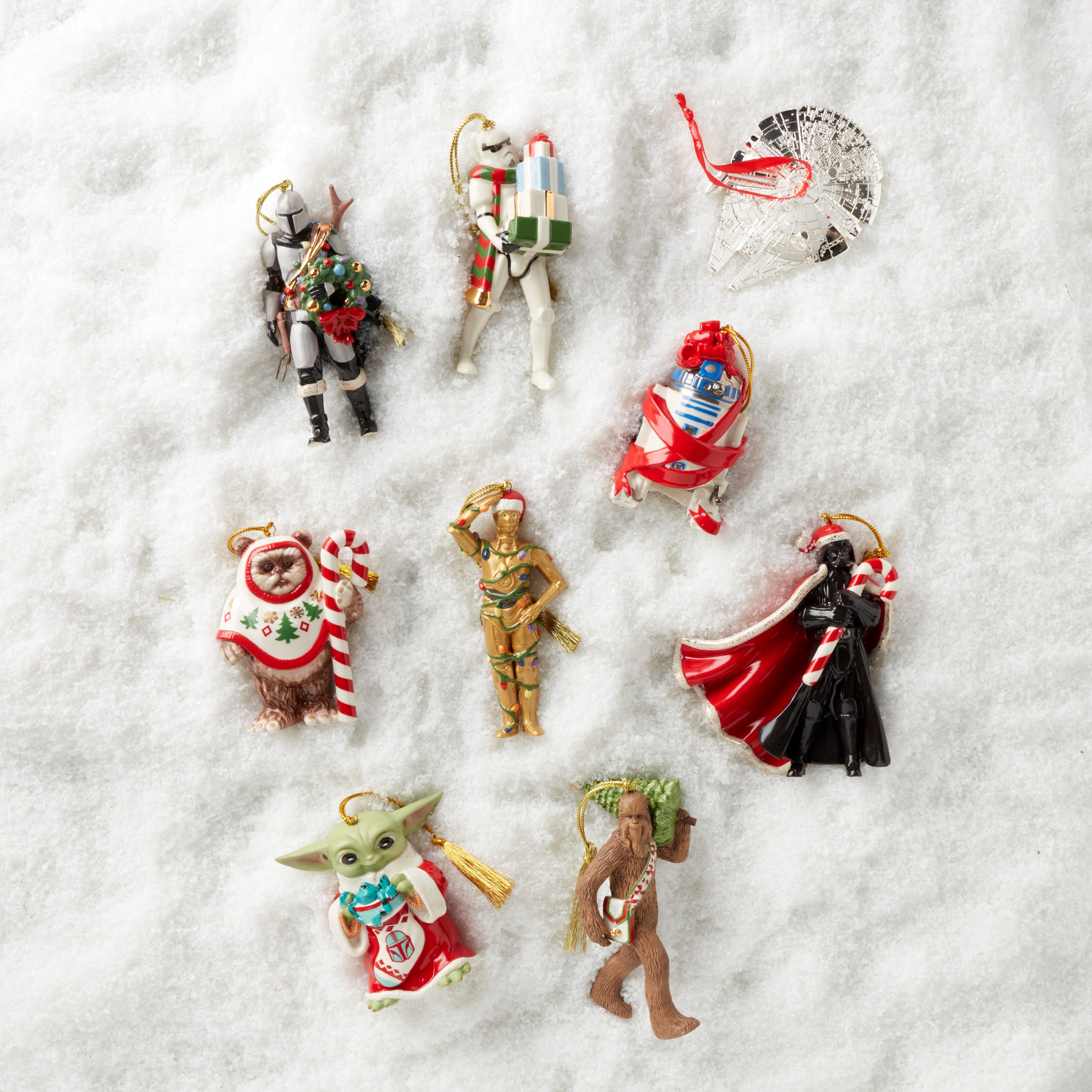 Ewok Christmas Ornament with Festive Cloak & Candy Cane | STAR WARS
