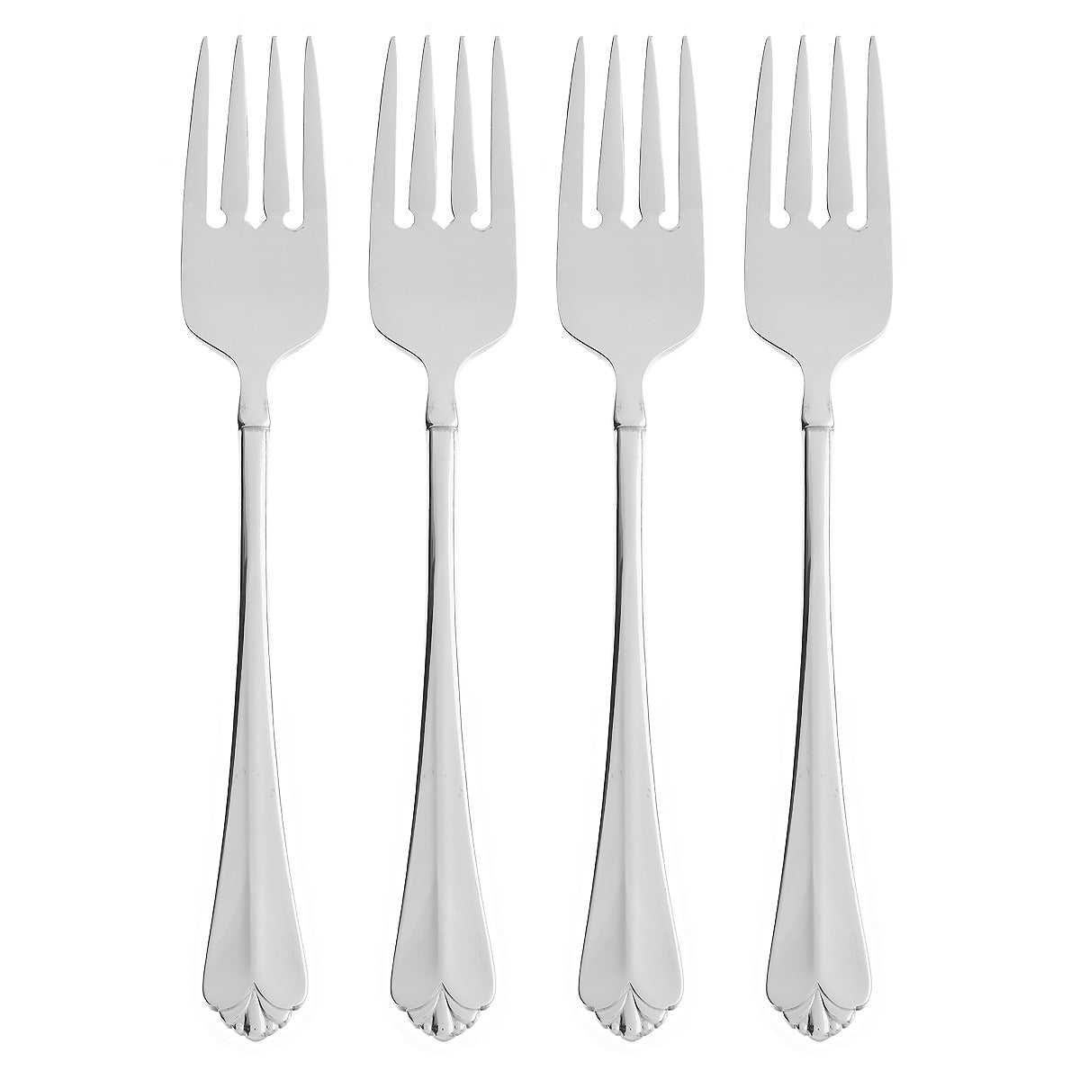 Elegant Salad Forks Set of 4 - Juilliard Trefoil Design