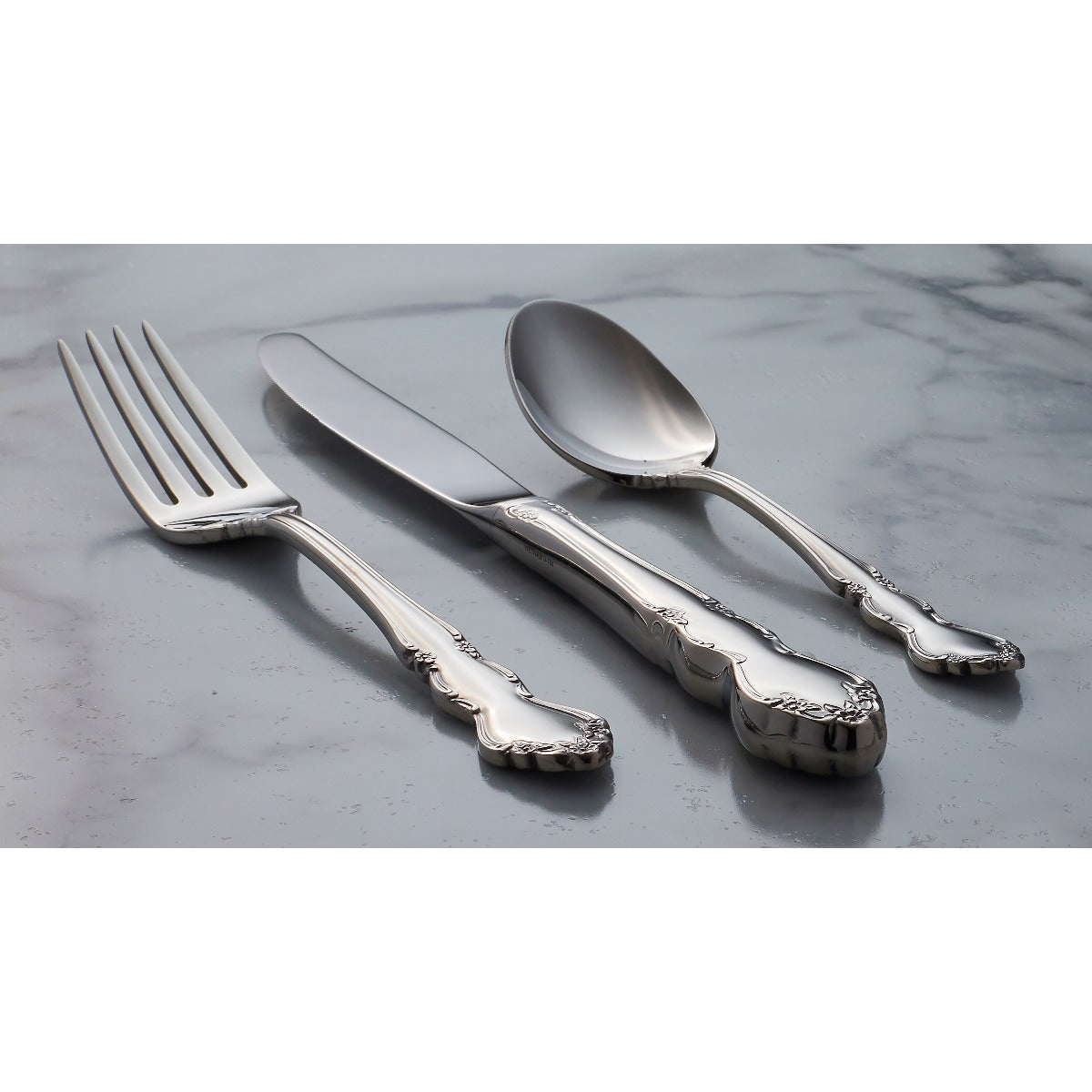 Elegant Dinner Fork Set of 4 with Scrolled Floral Design | Dover