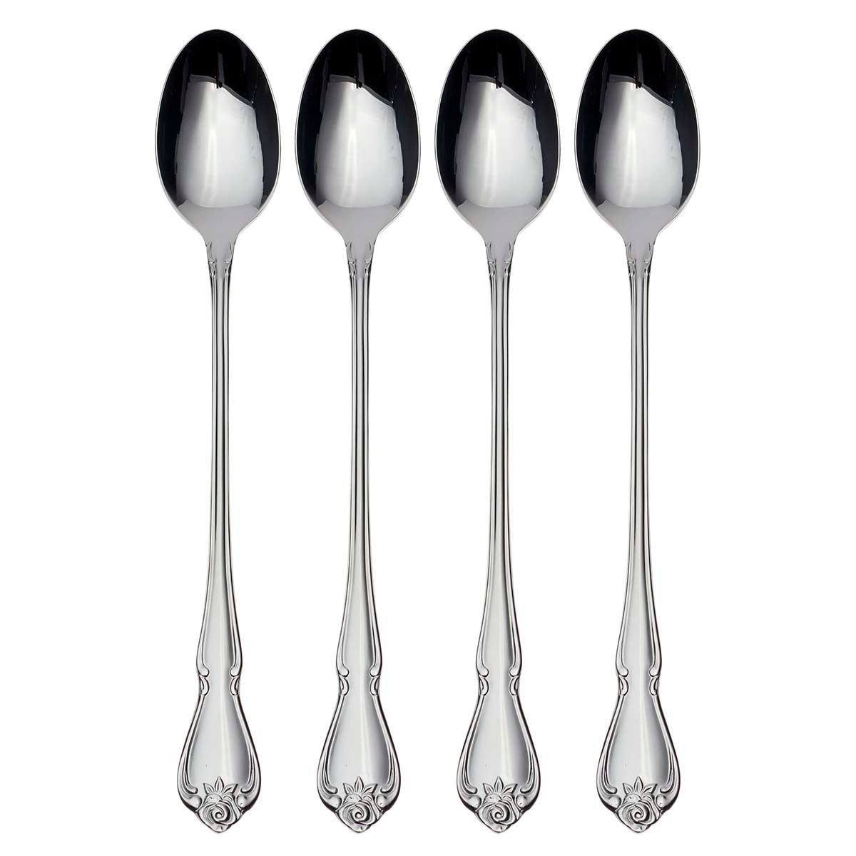 Vintage Sterling Silver Tall Drink Spoons - Set of 4 | True Rose