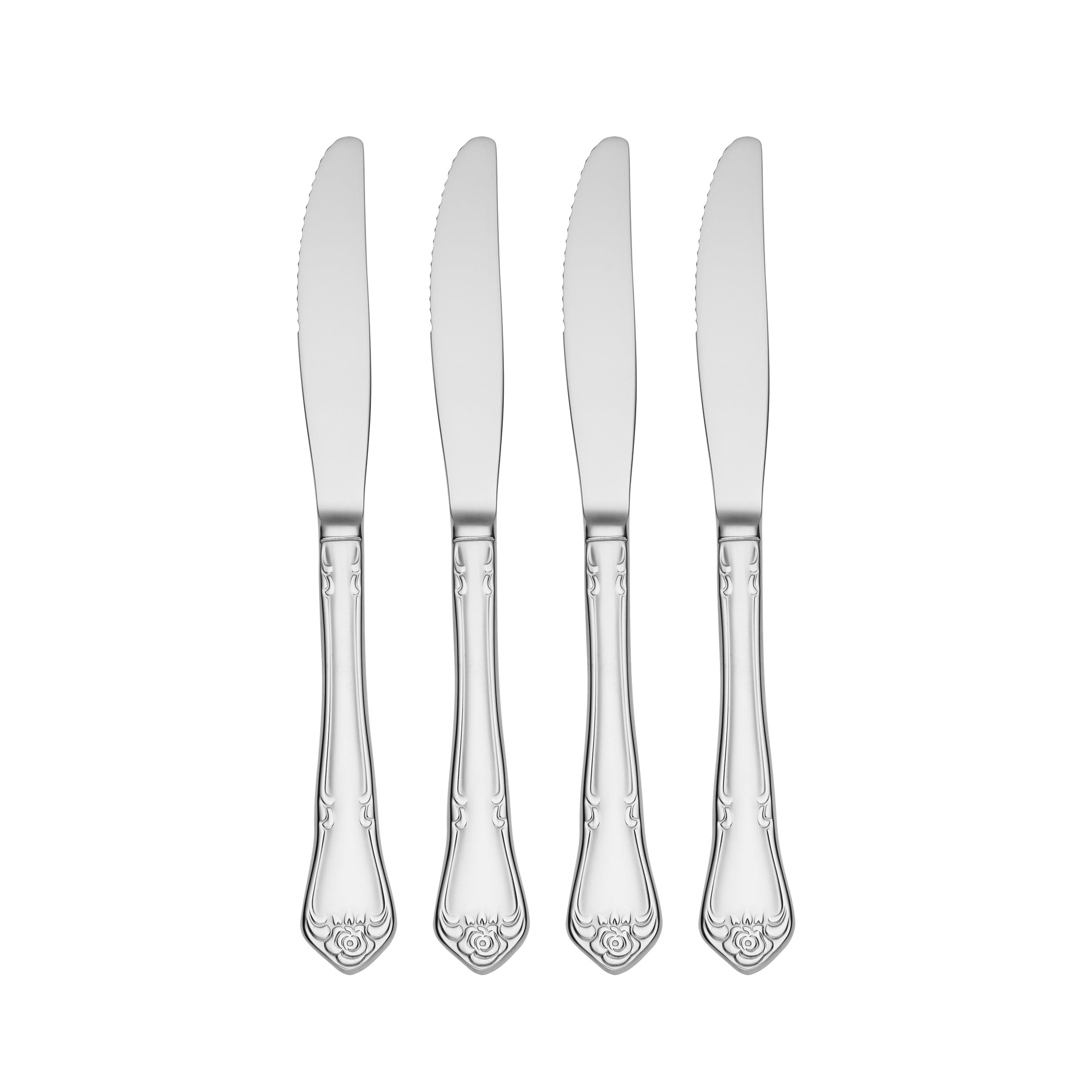 Vintage Sterling Silver Dinner Knife Set of 4 - True Rose