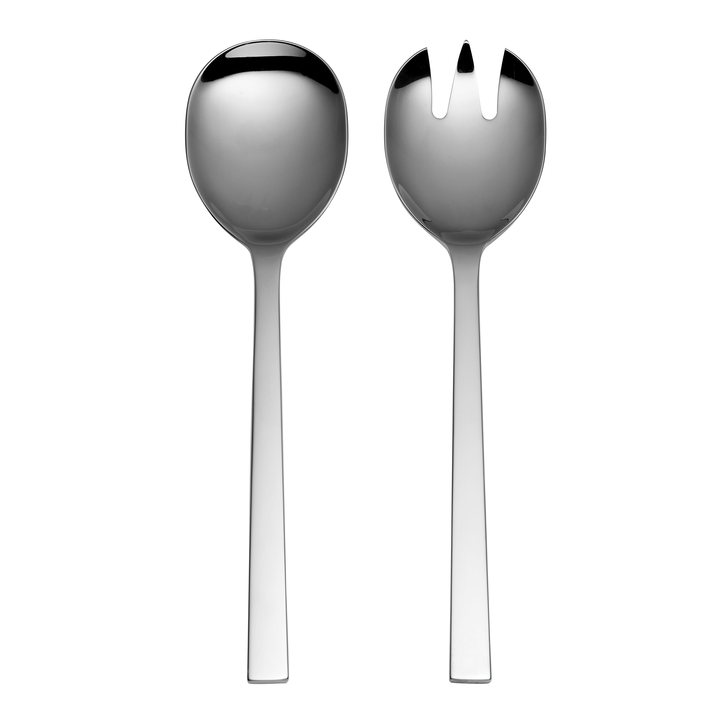 2-Piece Salad Servers Set in Silver Finish | Chef's Table