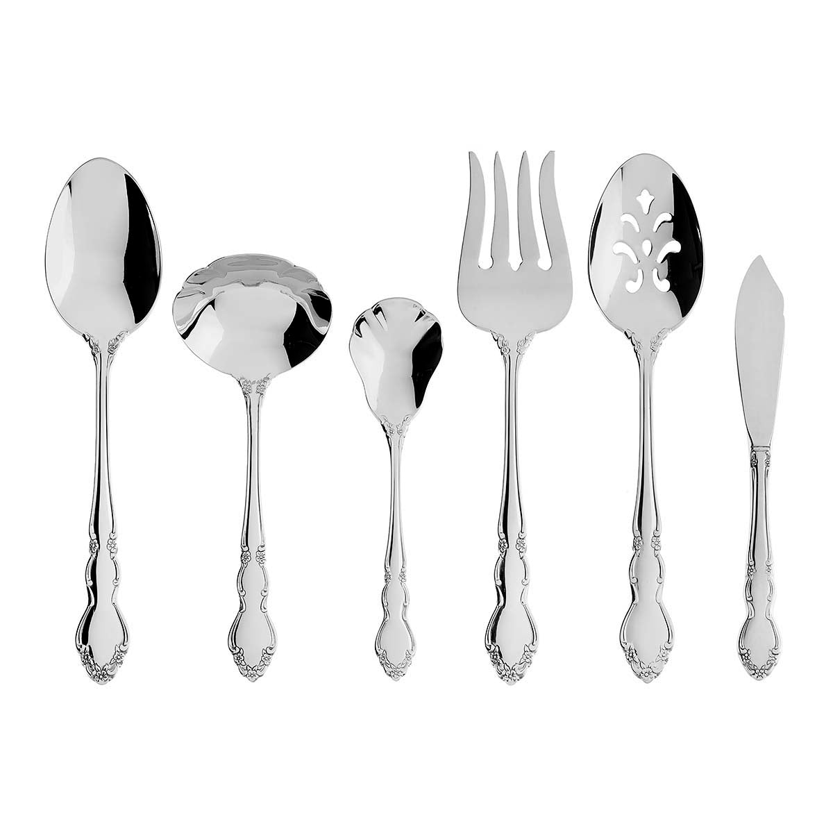 6-Piece Hostess Set with Scrolled Floral Design | Dover