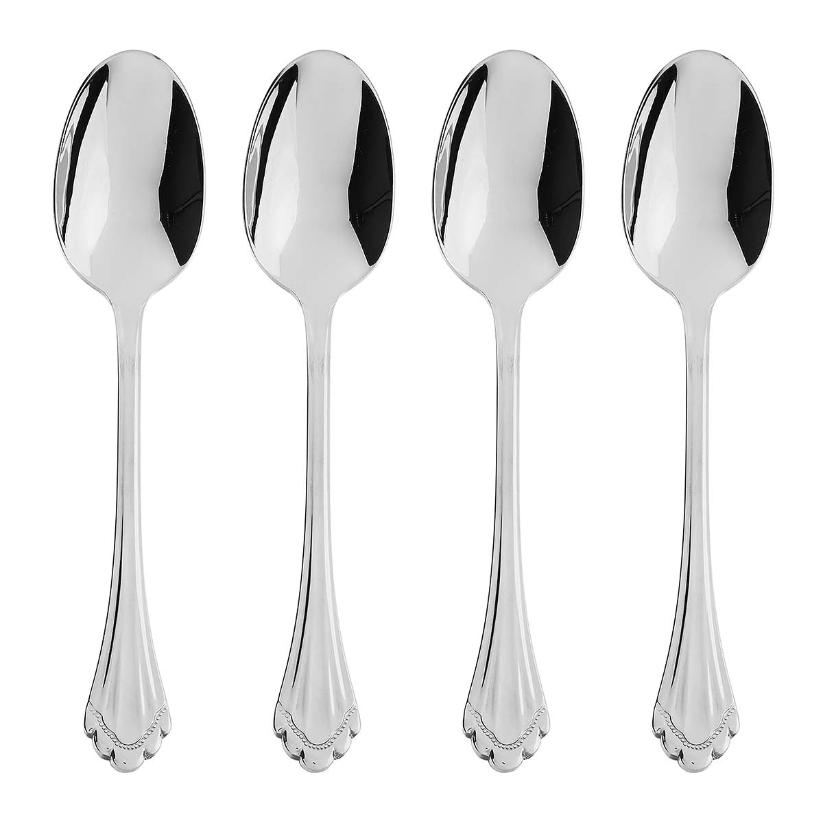 Elegant 18/8 Stainless Steel Dinner Spoons - Set of 4 | Marquette