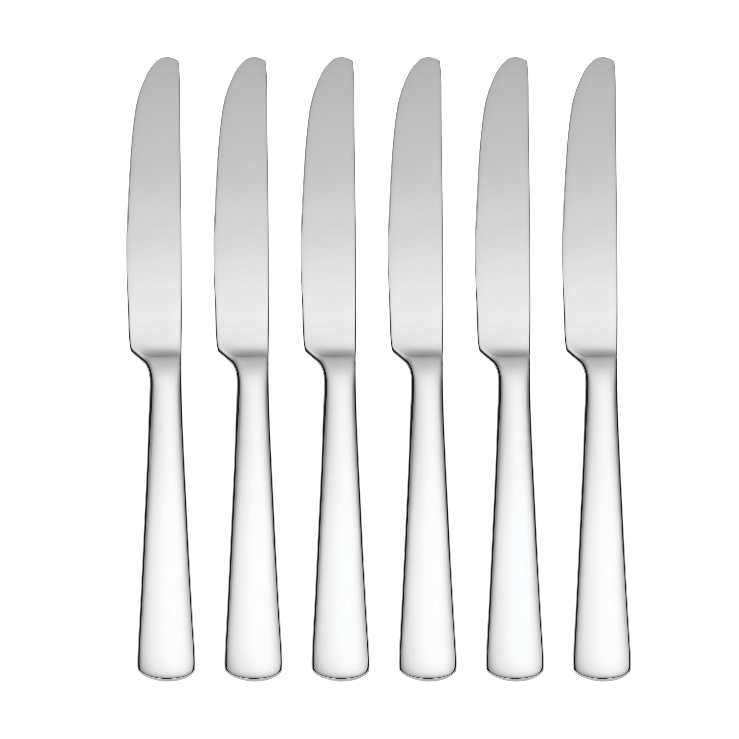 Modern Dinner Knife Set of 6 - Stainless Steel | Aptitude