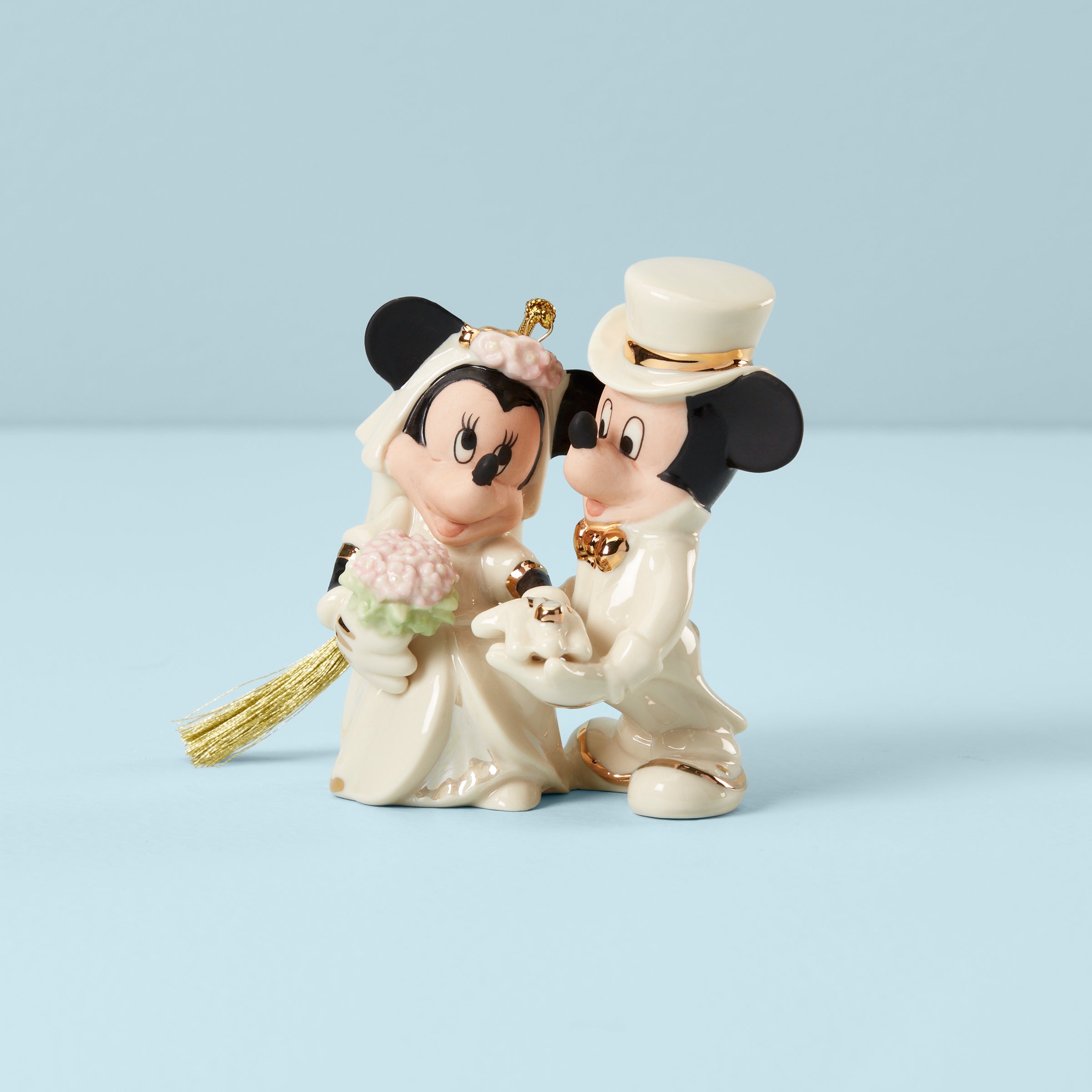 Minnie Mouse Wedding Ornament with 24K Gold Accents | Disney Keepsake
