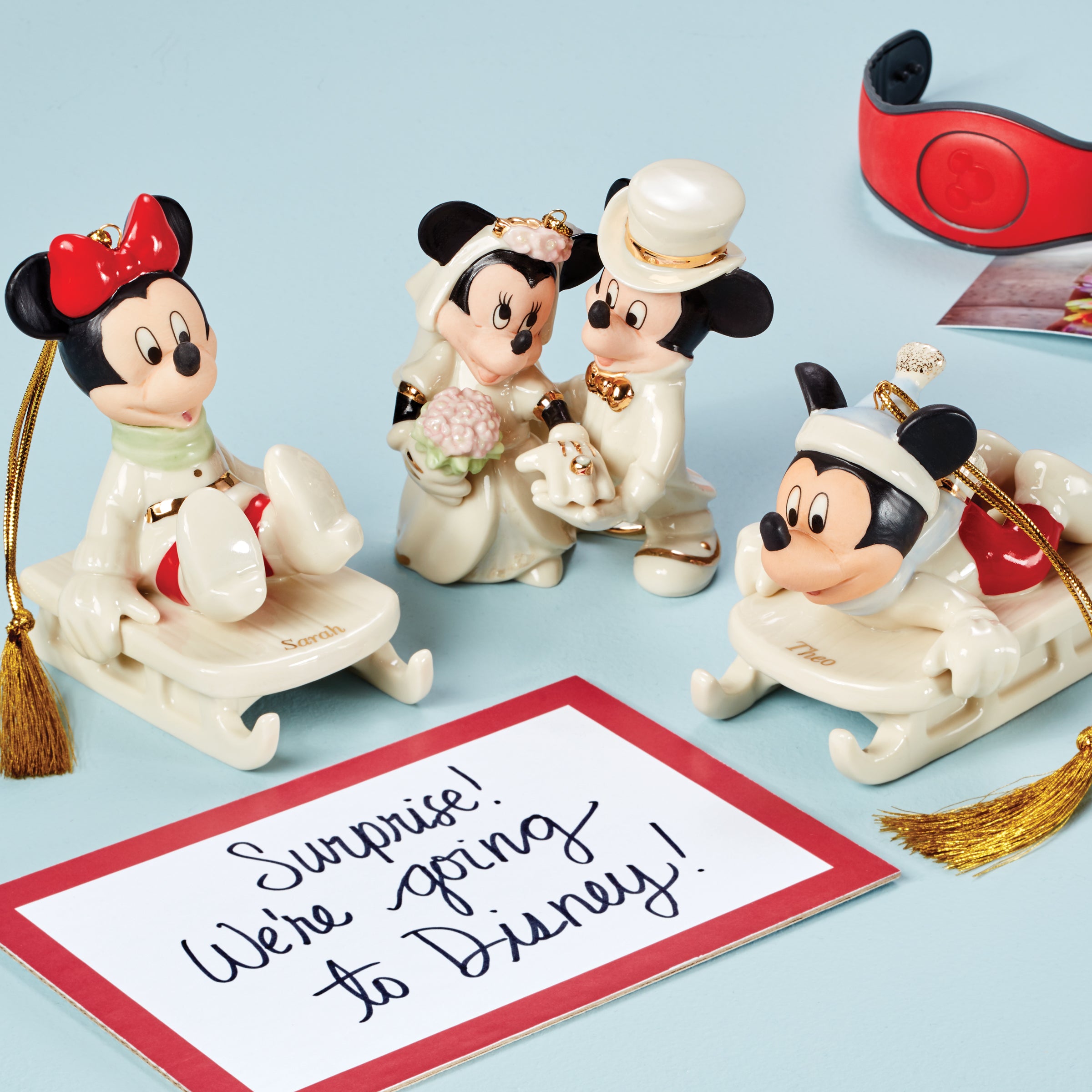 Minnie Mouse Wedding Ornament with 24K Gold Accents | Disney Keepsake