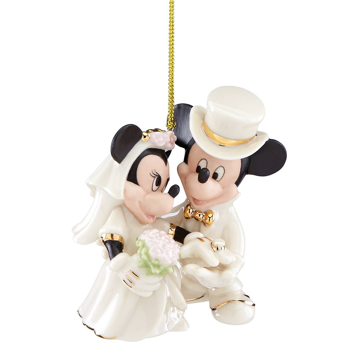 Minnie Mouse Wedding Ornament with 24K Gold Accents | Disney Keepsake