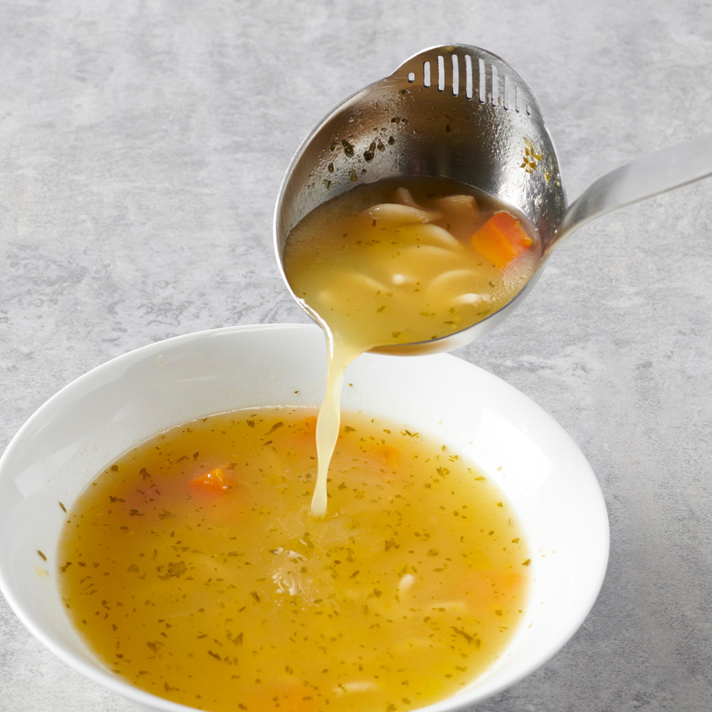 Stainless Steel Ladle with Ergonomic Handle & Pouring Spout | Oneida