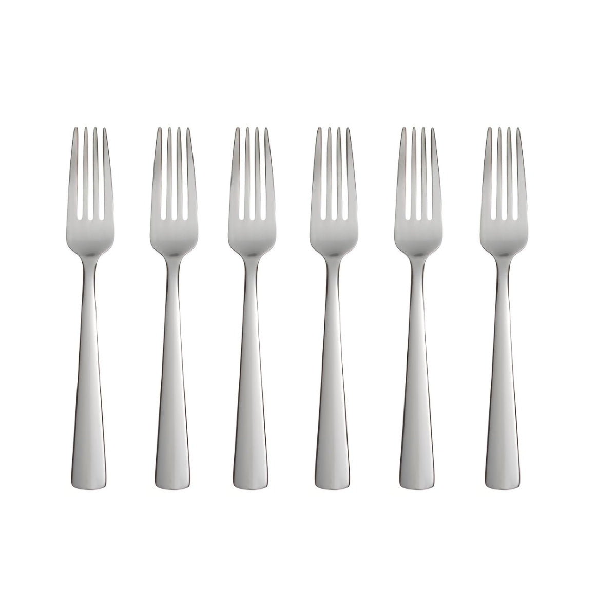 Modern Stainless Steel Dinner Forks - Set of 6 | Aptitude