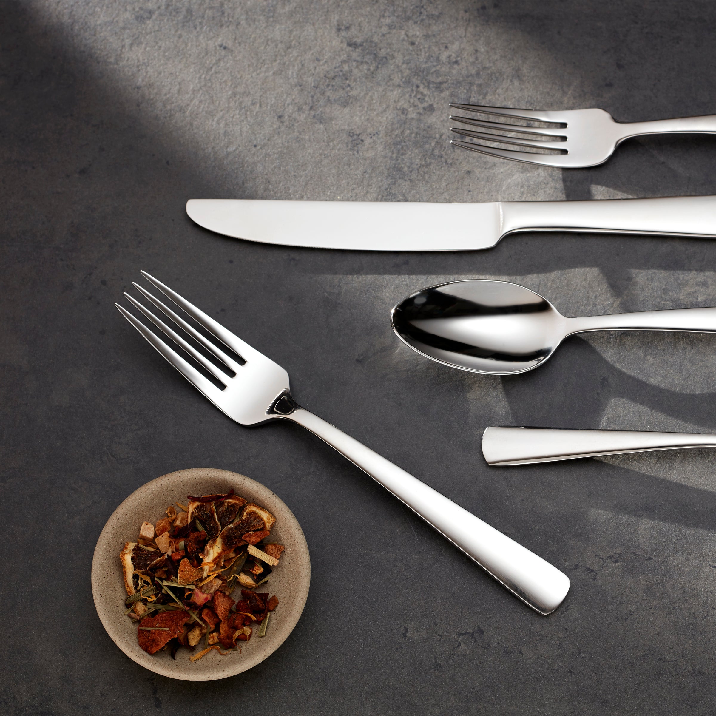 Modern Stainless Steel Dinner Forks - Set of 6 | Aptitude