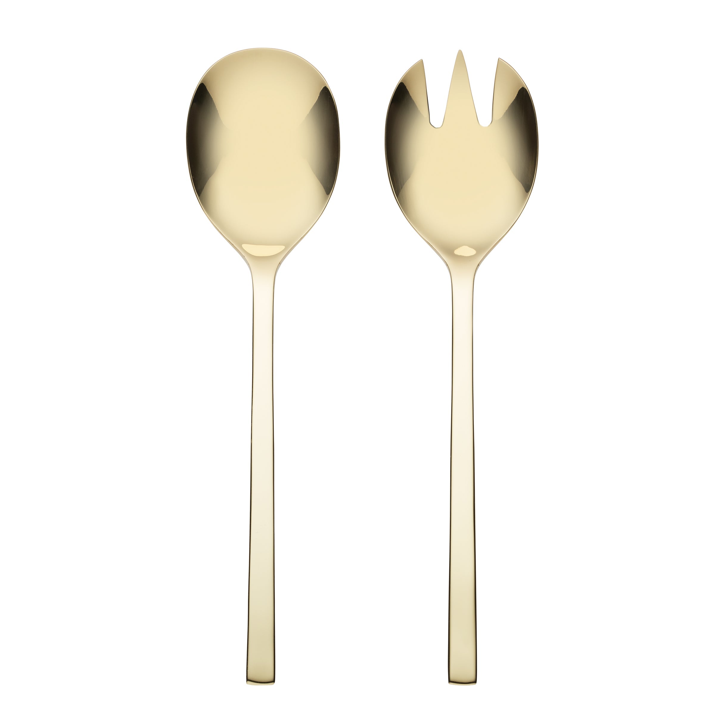 Champagne Salad Servers Set - 2 Piece Elegant Serving Utensils | Allay