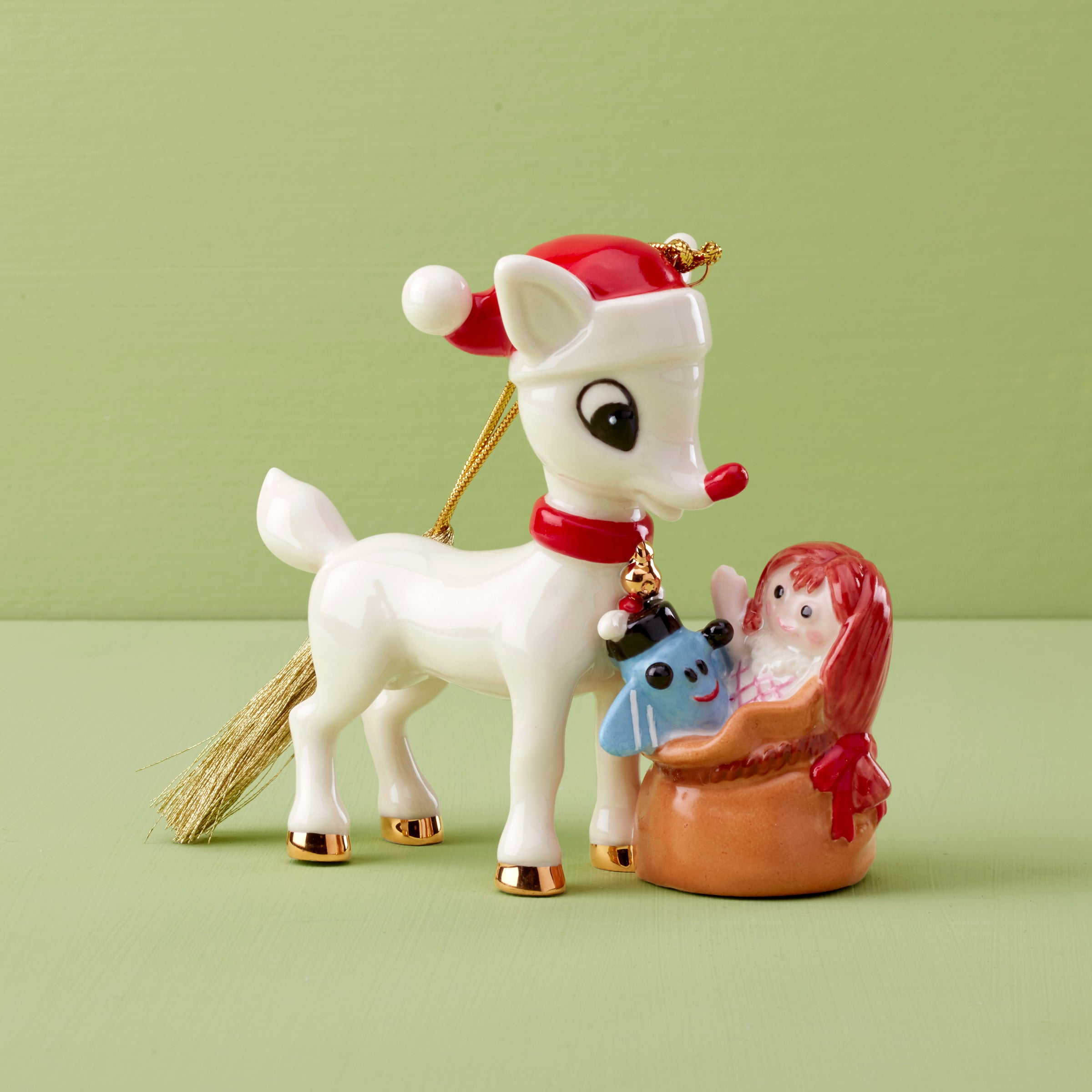 Rudolph Christmas Ornament Delivering Toys | Holiday Decor