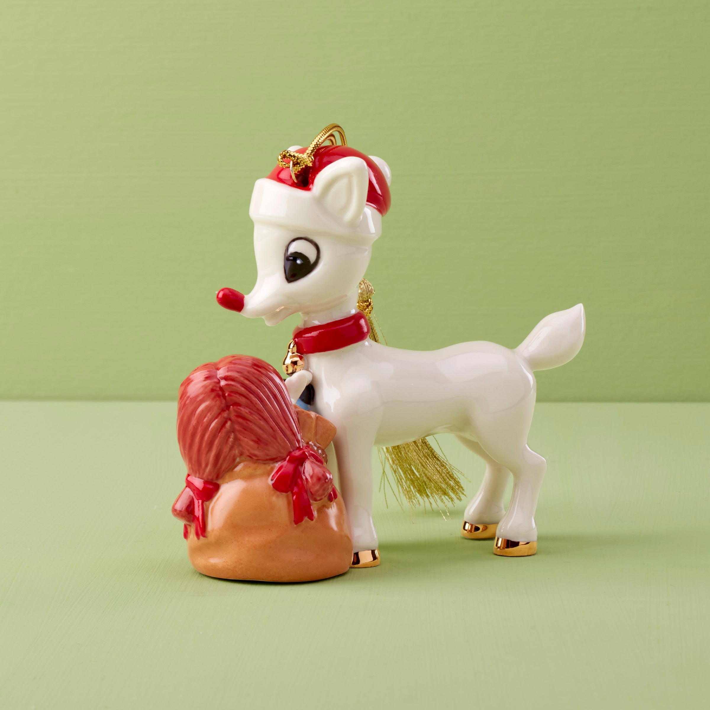 Rudolph Christmas Ornament Delivering Toys | Holiday Decor