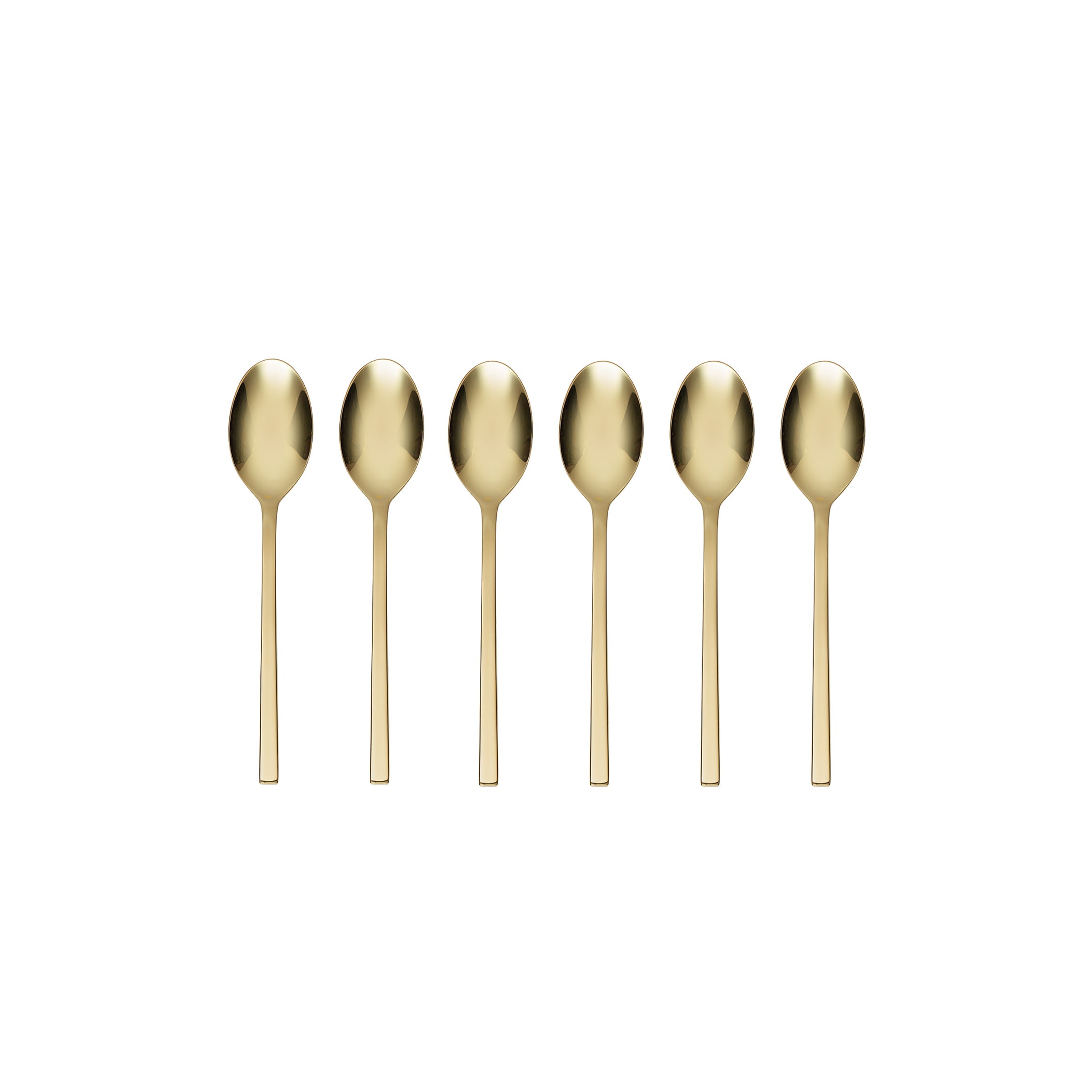 Champagne Finish Teaspoons - Set of 6 for Dining & Events | Allay