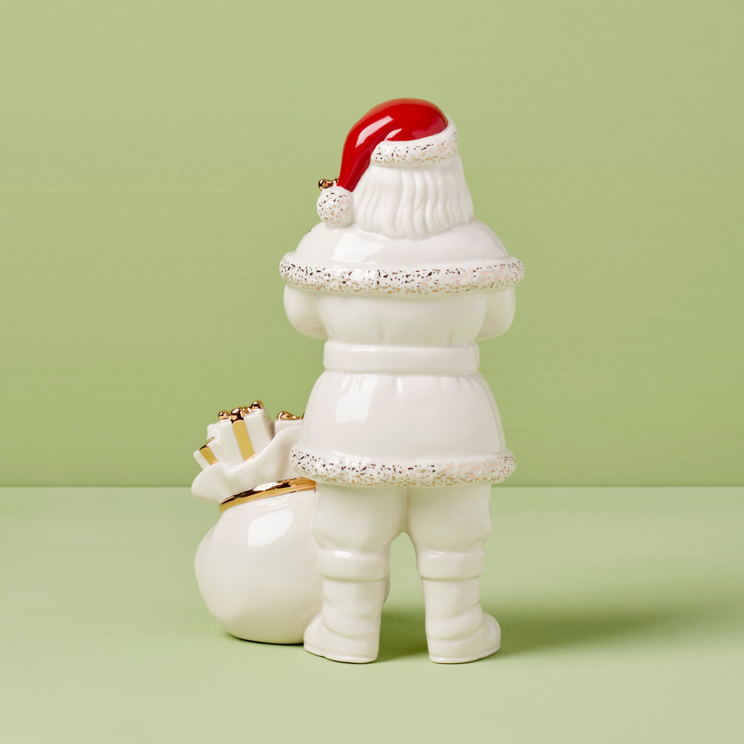 Porcelain African American Santa Claus with Gifts | Festive Holiday Decor