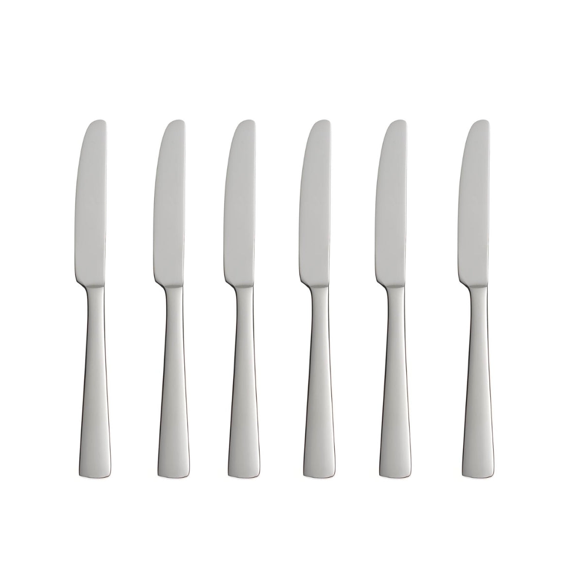 Modern Dinner Knife Set of 6 - Stainless Steel | Aptitude