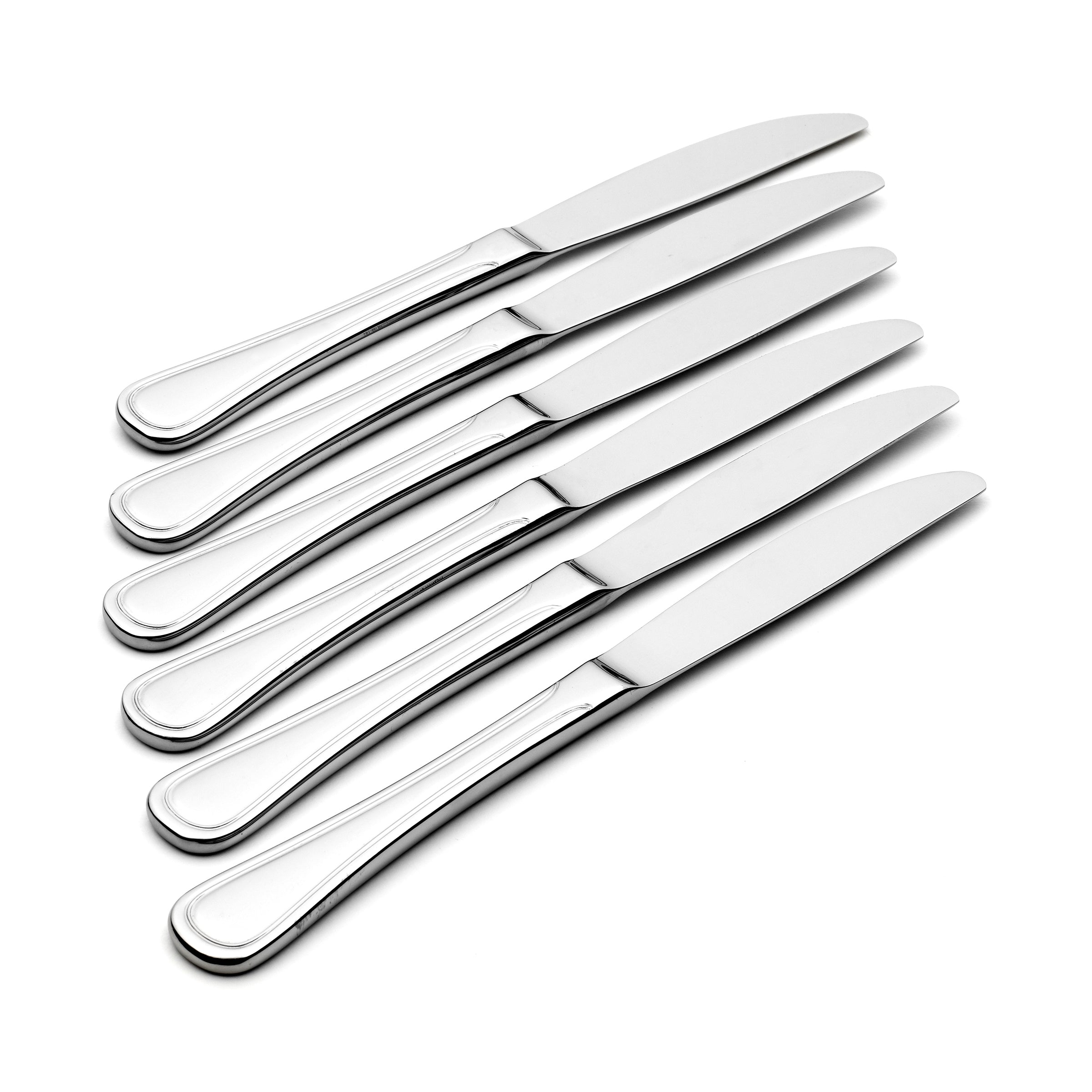 Classic Dinner Knife Set of 6 with Rounded Handles | Infuse