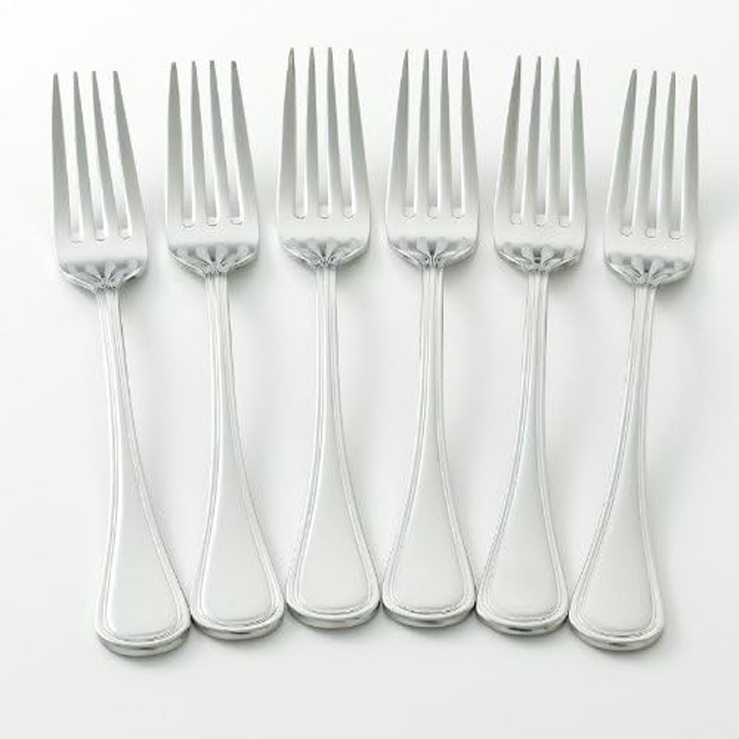 Classic Dinner Fork Set of 6 with Rounded Handles | Infuse