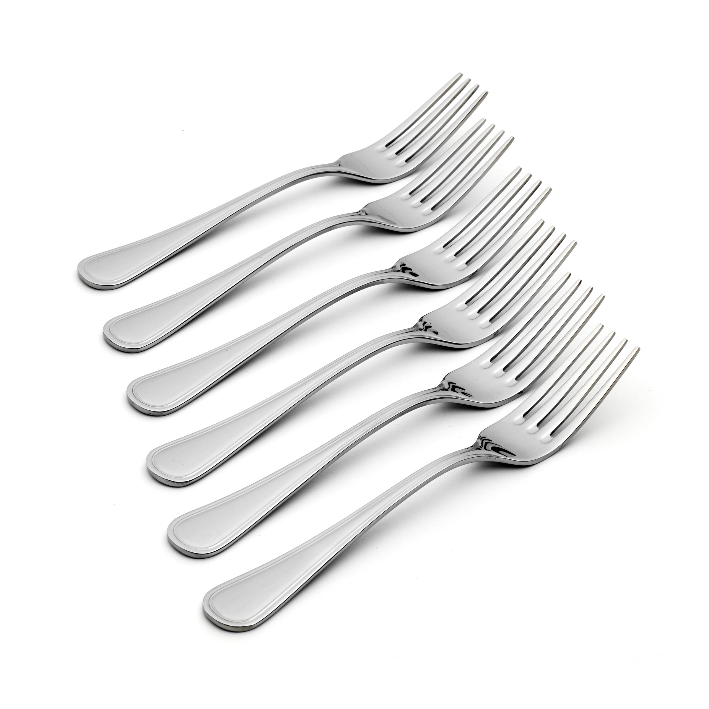 Classic Salad Forks Set of 6 with Rounded Handles | Infuse