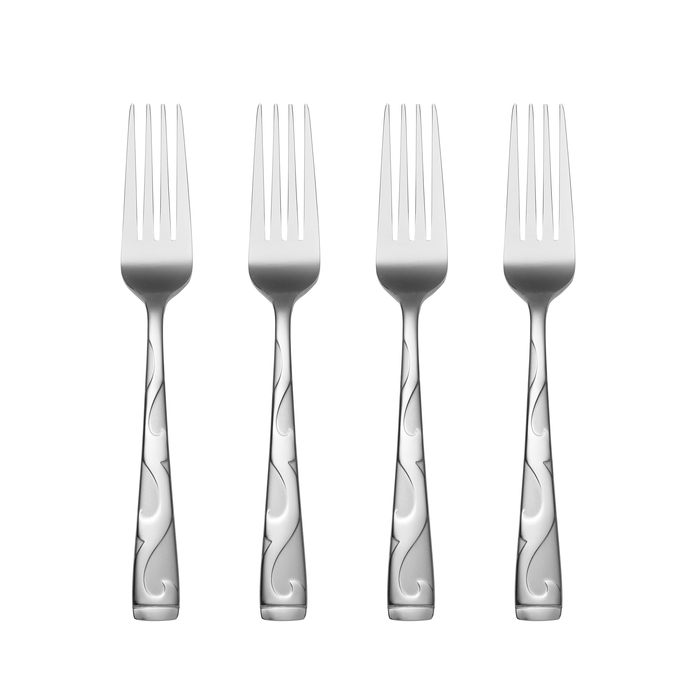 Ornate Tuscany Dinner Fork Set of 4 | Elegant Scroll Design