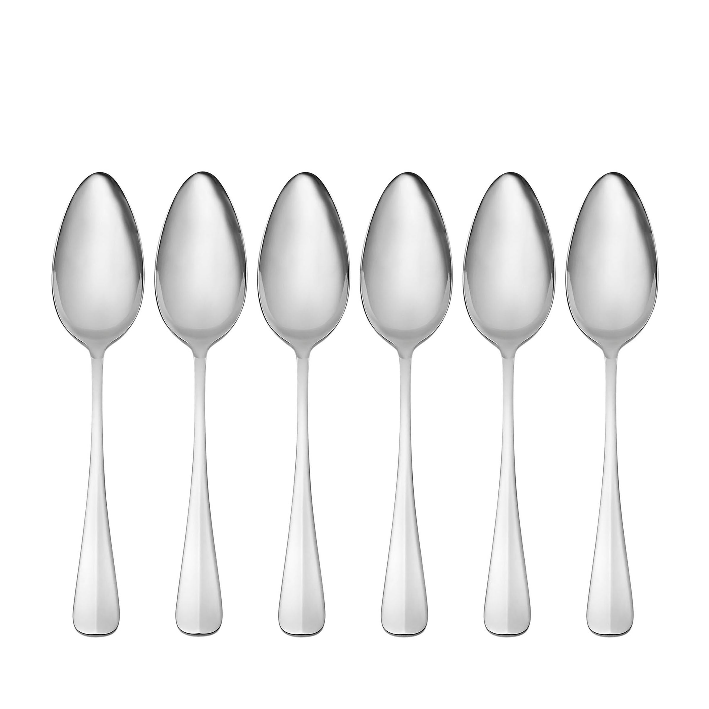Elegant Dinner Spoons Set of 6 with Curved Handles | Savor