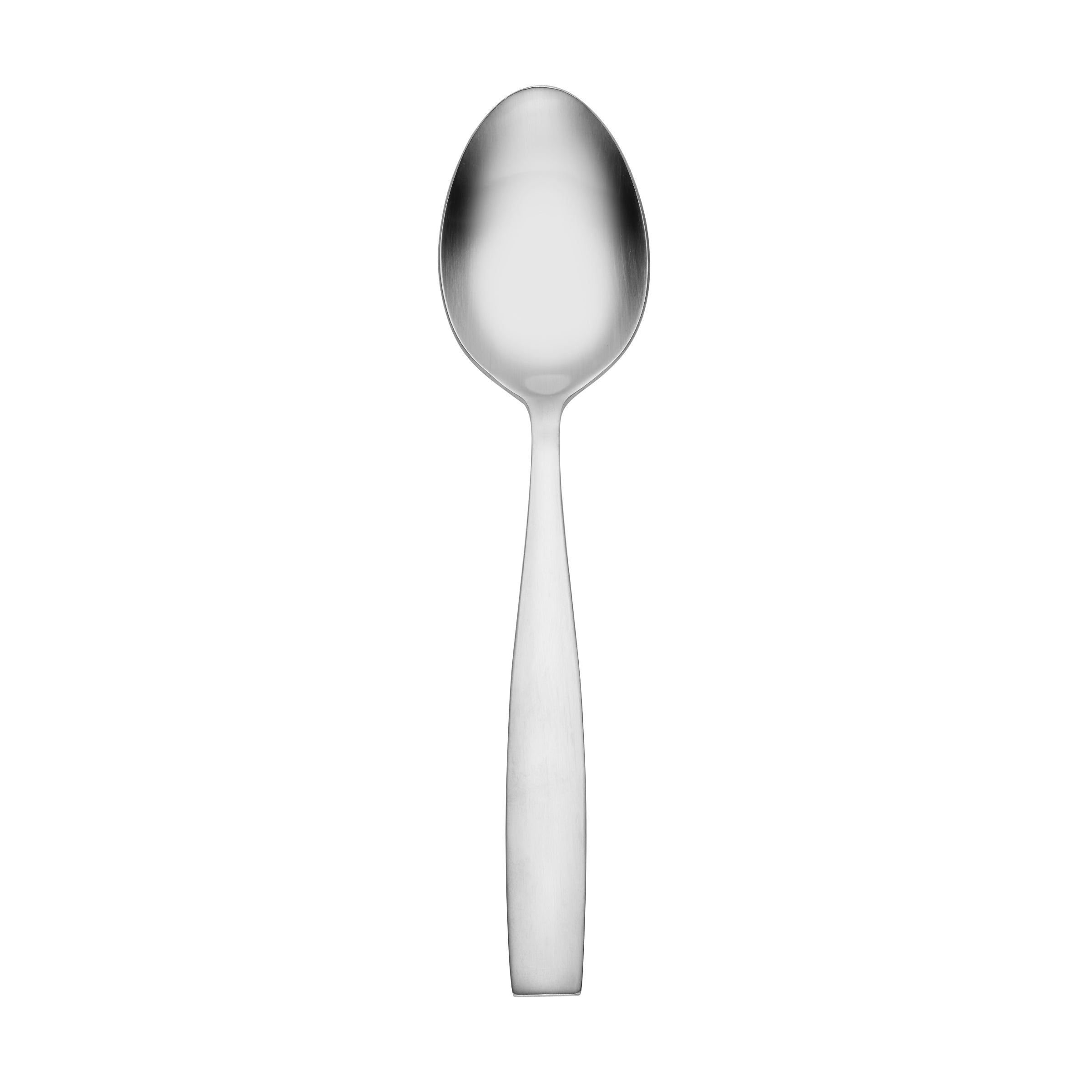 Satin Finish Bond Serving Spoon with Curved Handle | Savvy Flatware