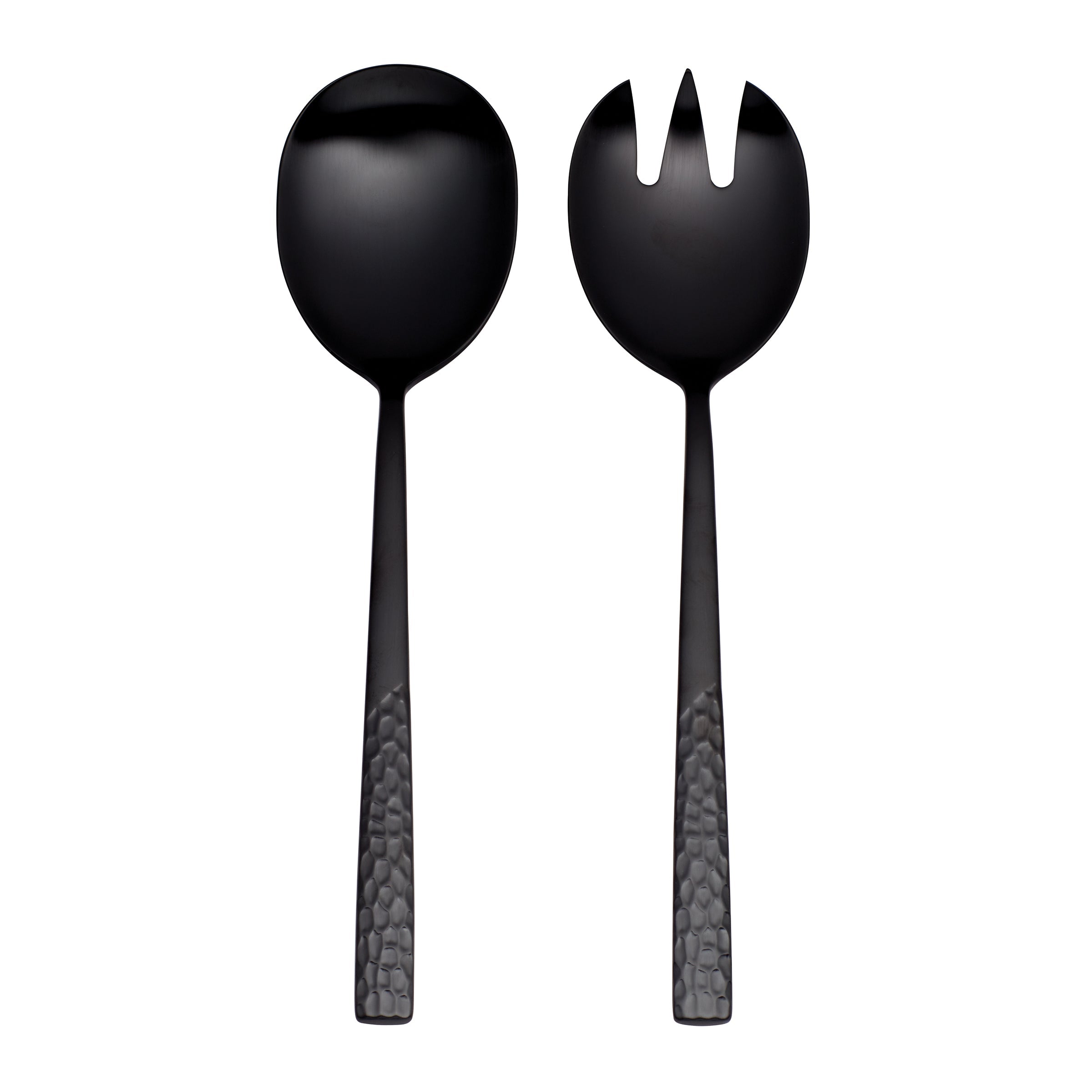 Midnight Black Salad Servers 2-Piece Set | Mezze