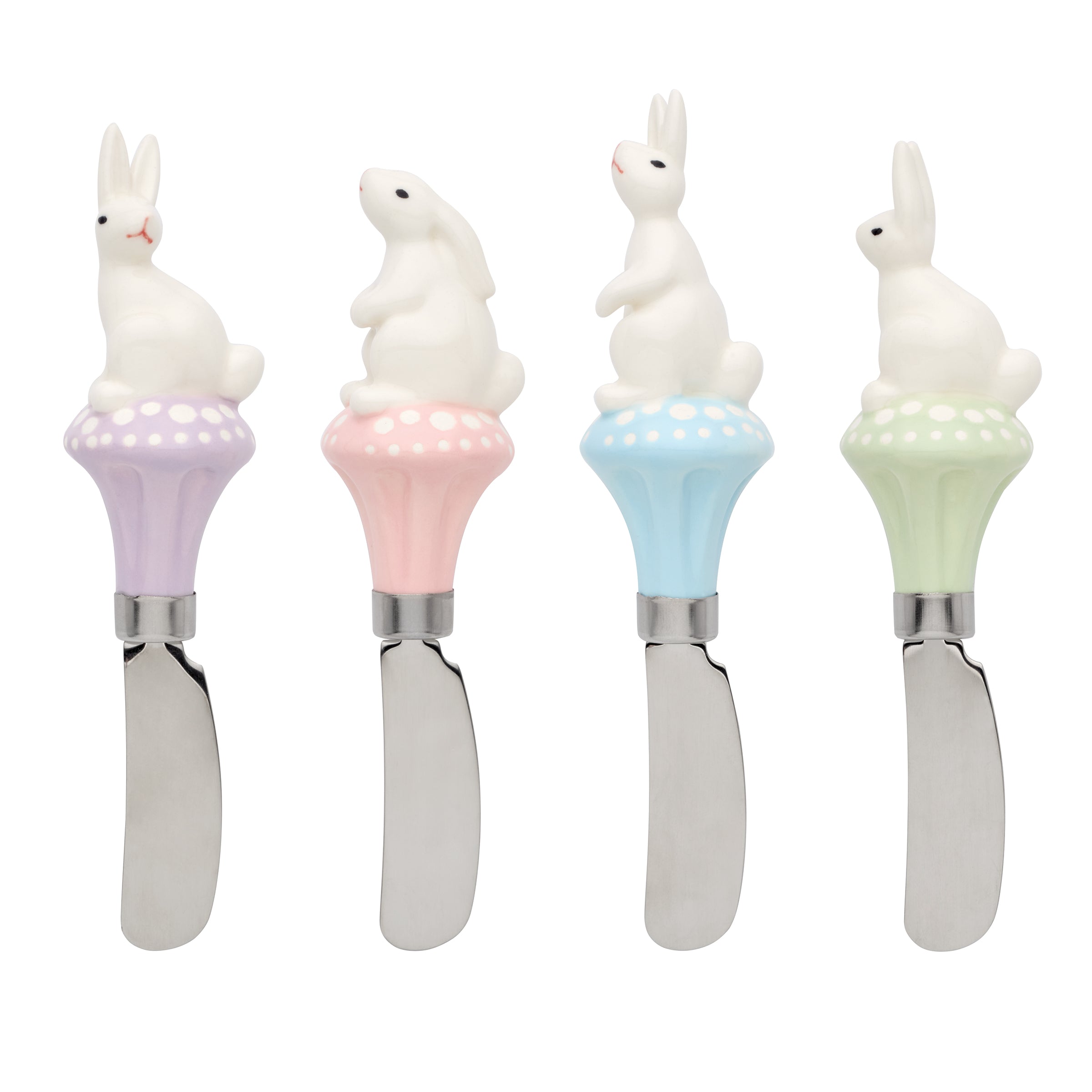 Bunny Hop Cheese Spreaders - Set of 4 for Easter & Gatherings