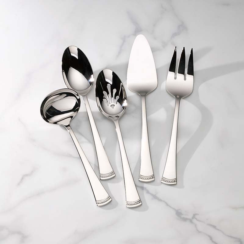 5-Piece Stainless Steel Hostess Set with Flared Handles | Portola