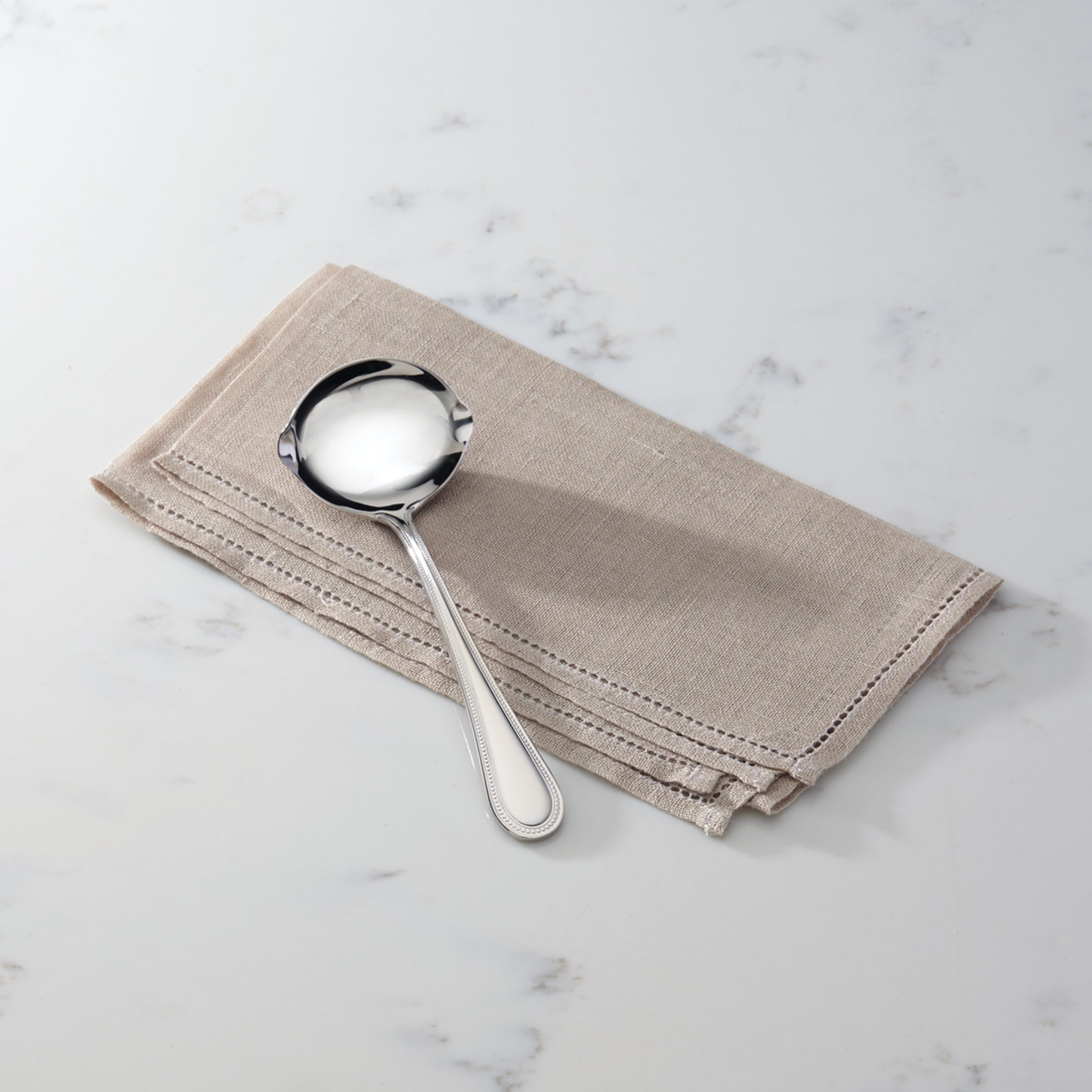 Stainless Steel All-Purpose Ladle with Beaded Handle | Lyndon Collection