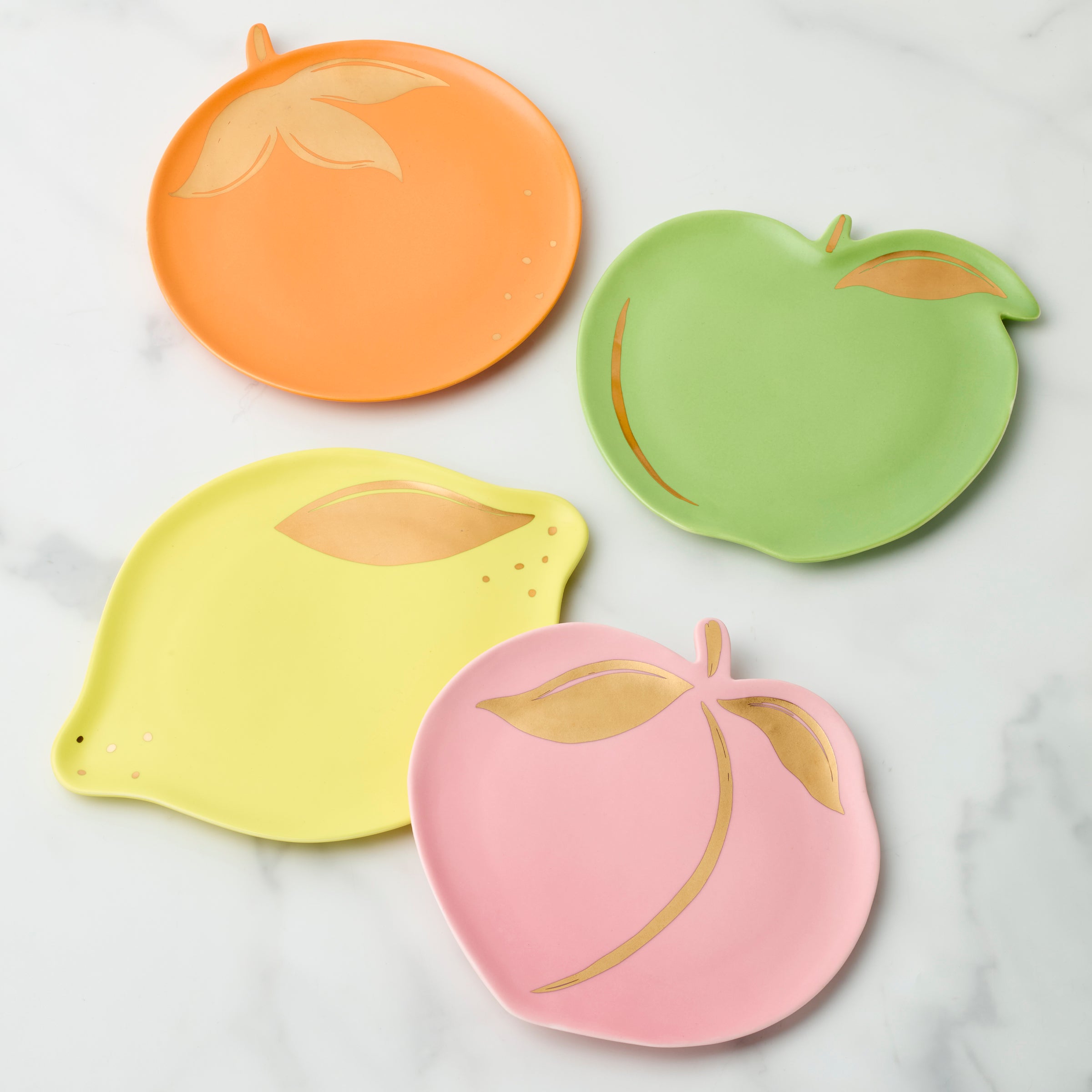 Fruit-Shaped Dessert Plates - Set of 4 | Kate Spade Tutti Fruity