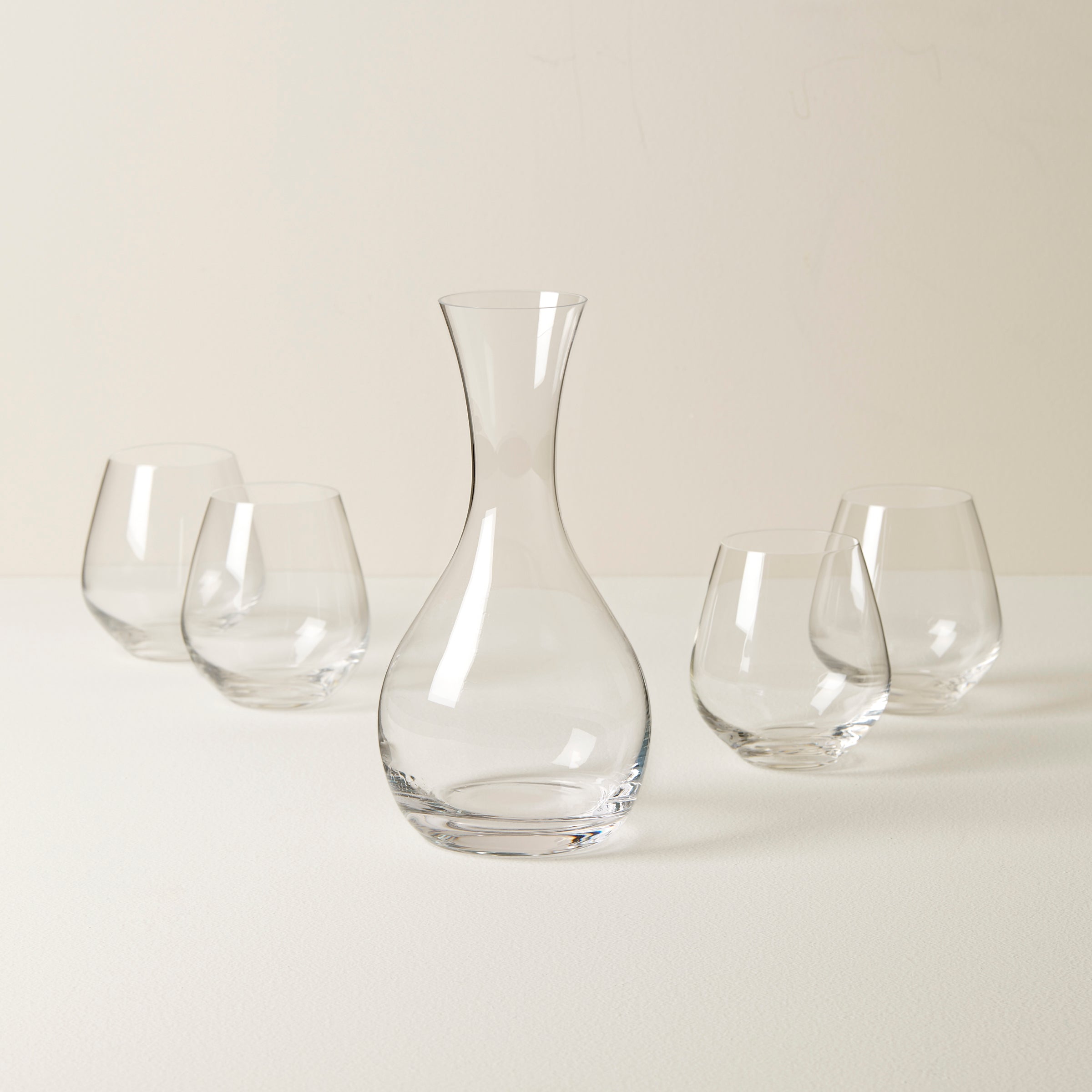 Wine Decanter & Stemless Glass Set for Entertaining | Tuscany Classics