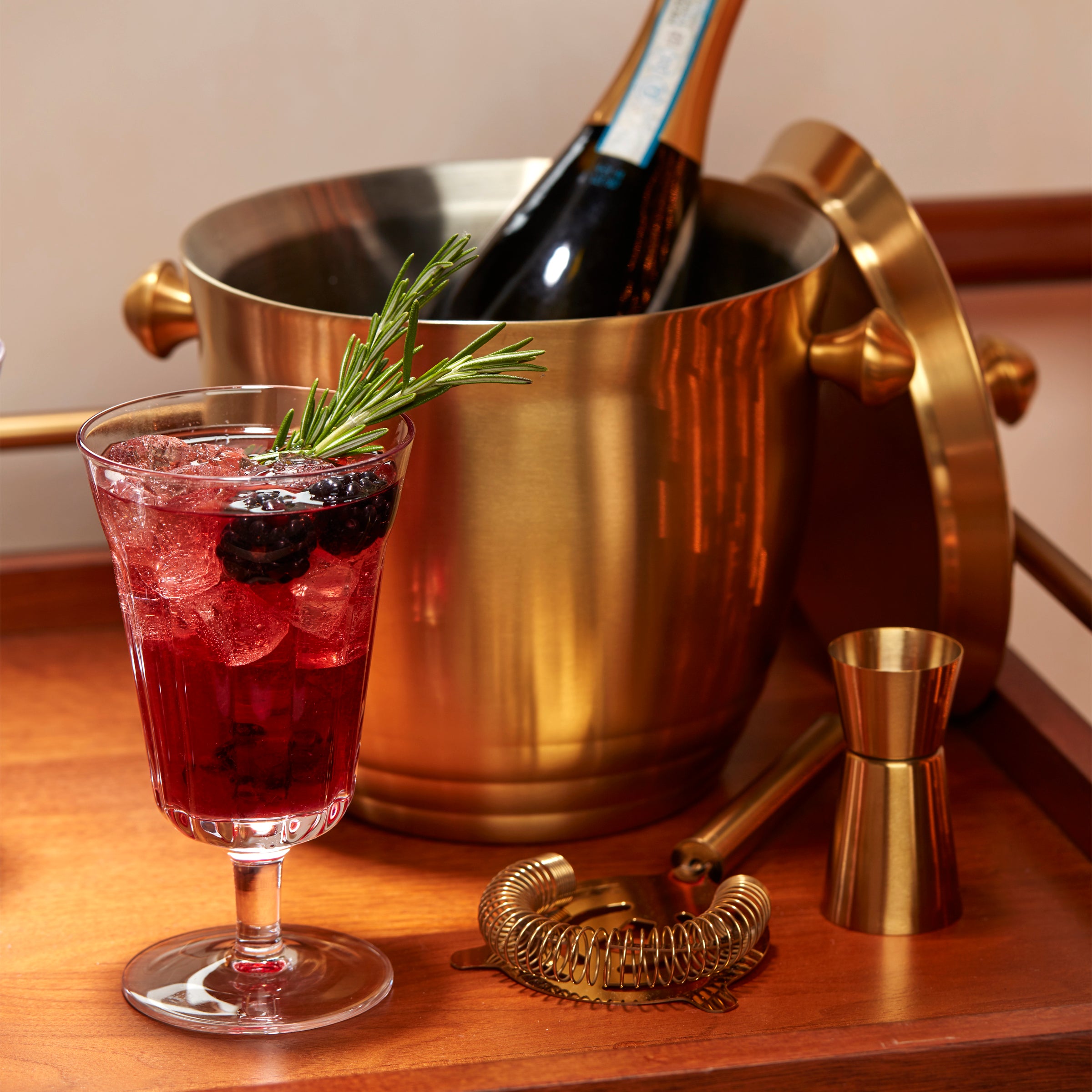 Gold Stainless Steel Ice Bucket for Bars & Entertaining | Tuscany Classics