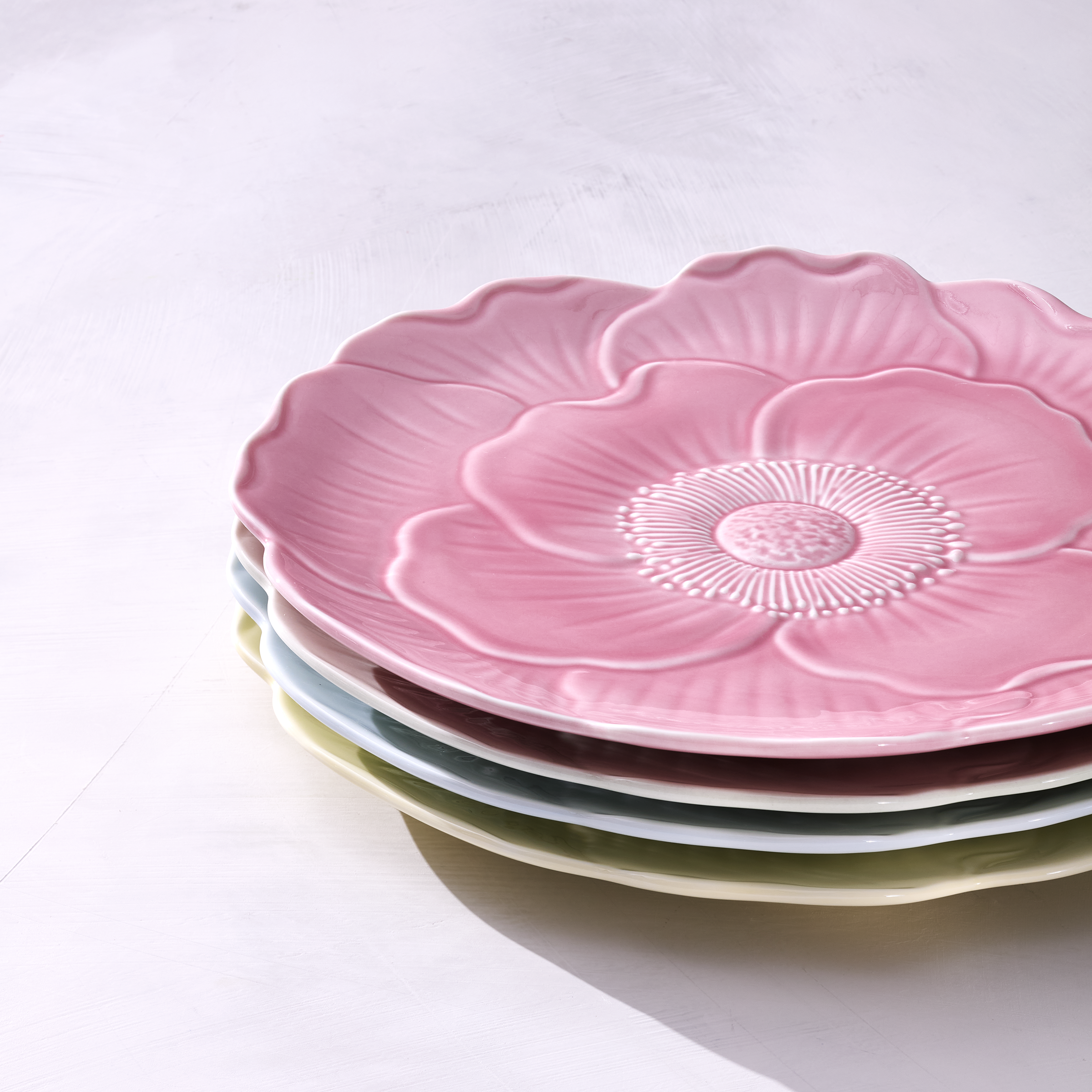 Floral Pink Accent Plates - Set of 4 | Butterfly Meadow Collection