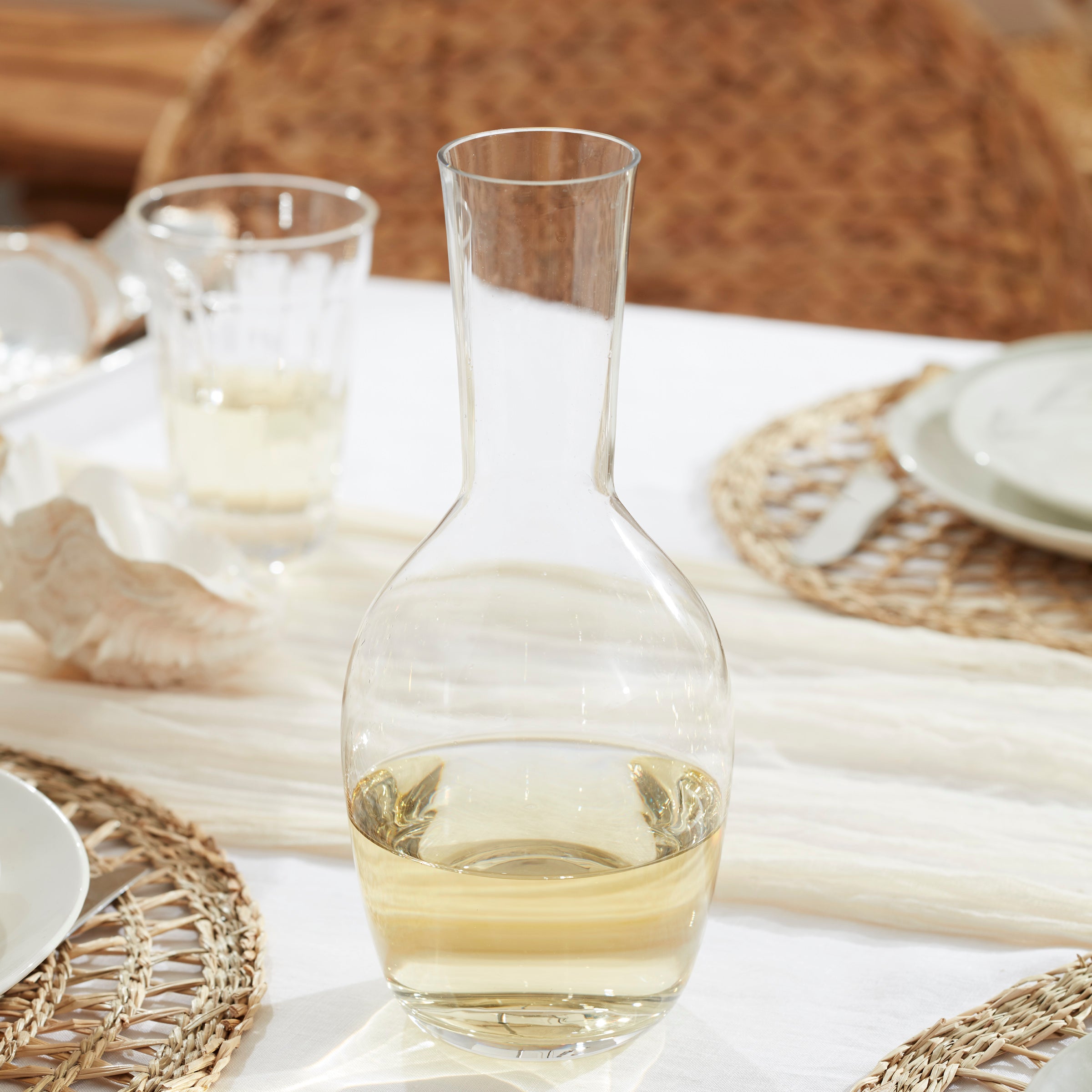 3-Piece Glass Carafe Set with Wooden Tray | Tuscany Classics
