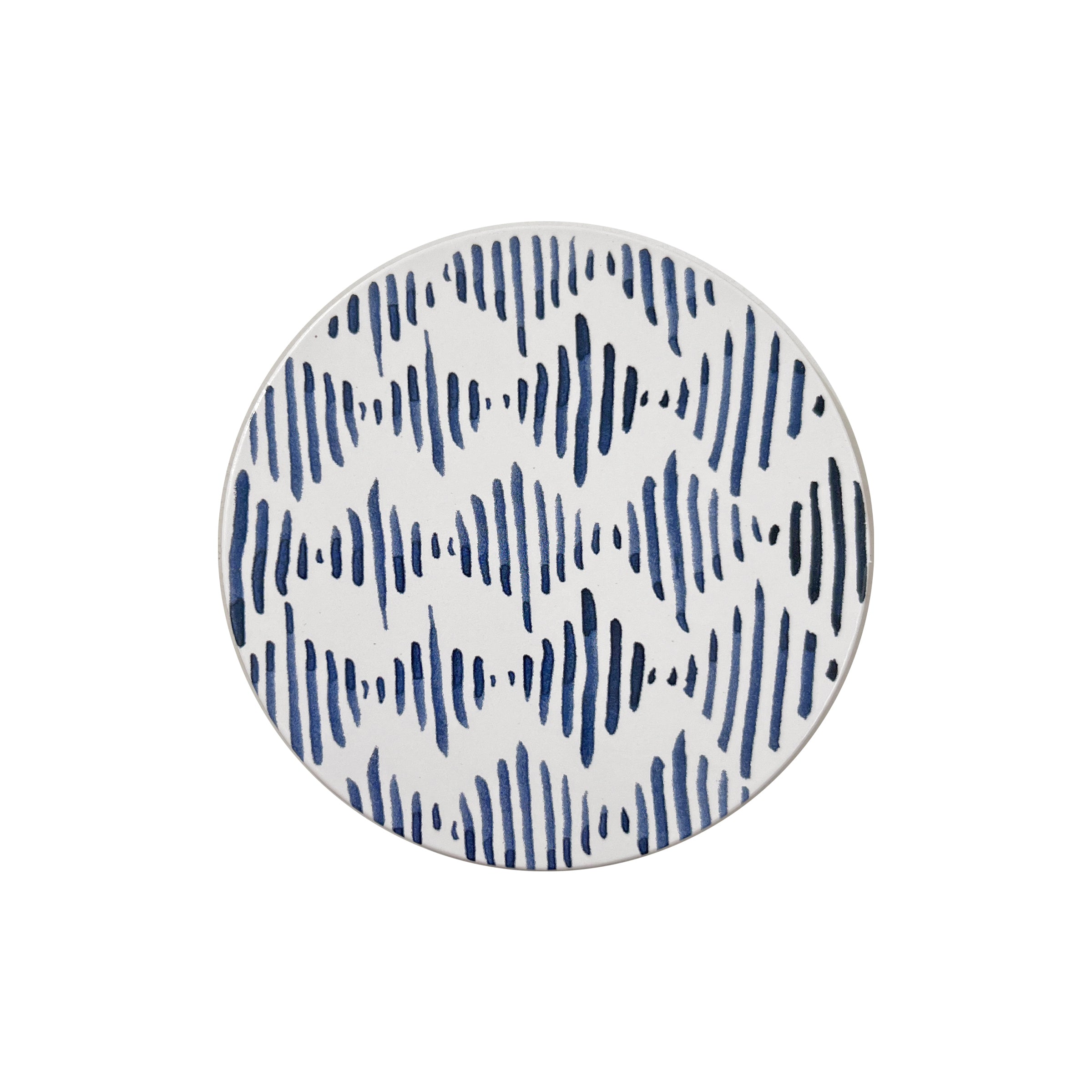 Textile-Inspired Cork Coasters Set of 4 | Blue Bay
