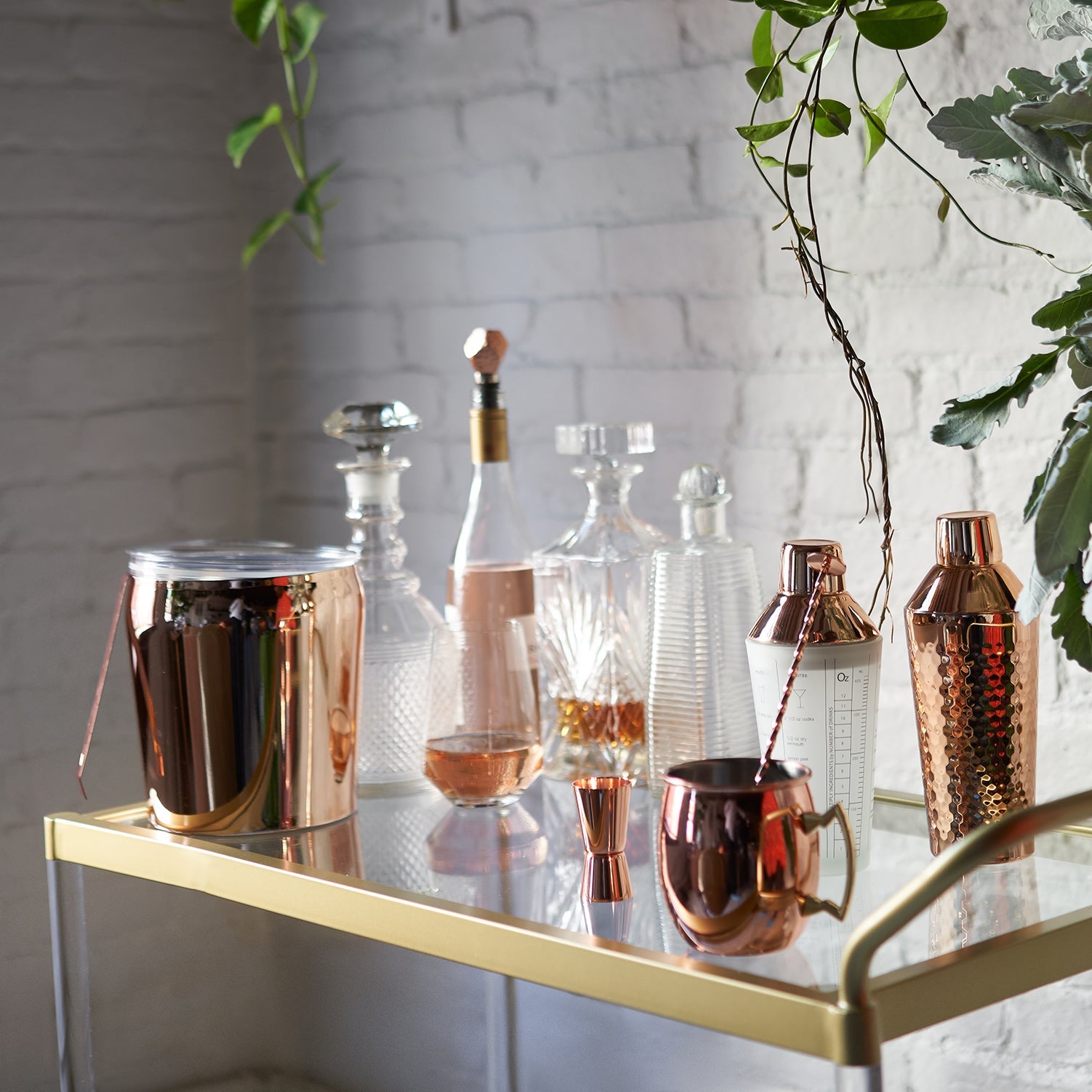 Copper Mixology Set 5-Piece with Recipe Shaker & Muddler | Bar Essentials