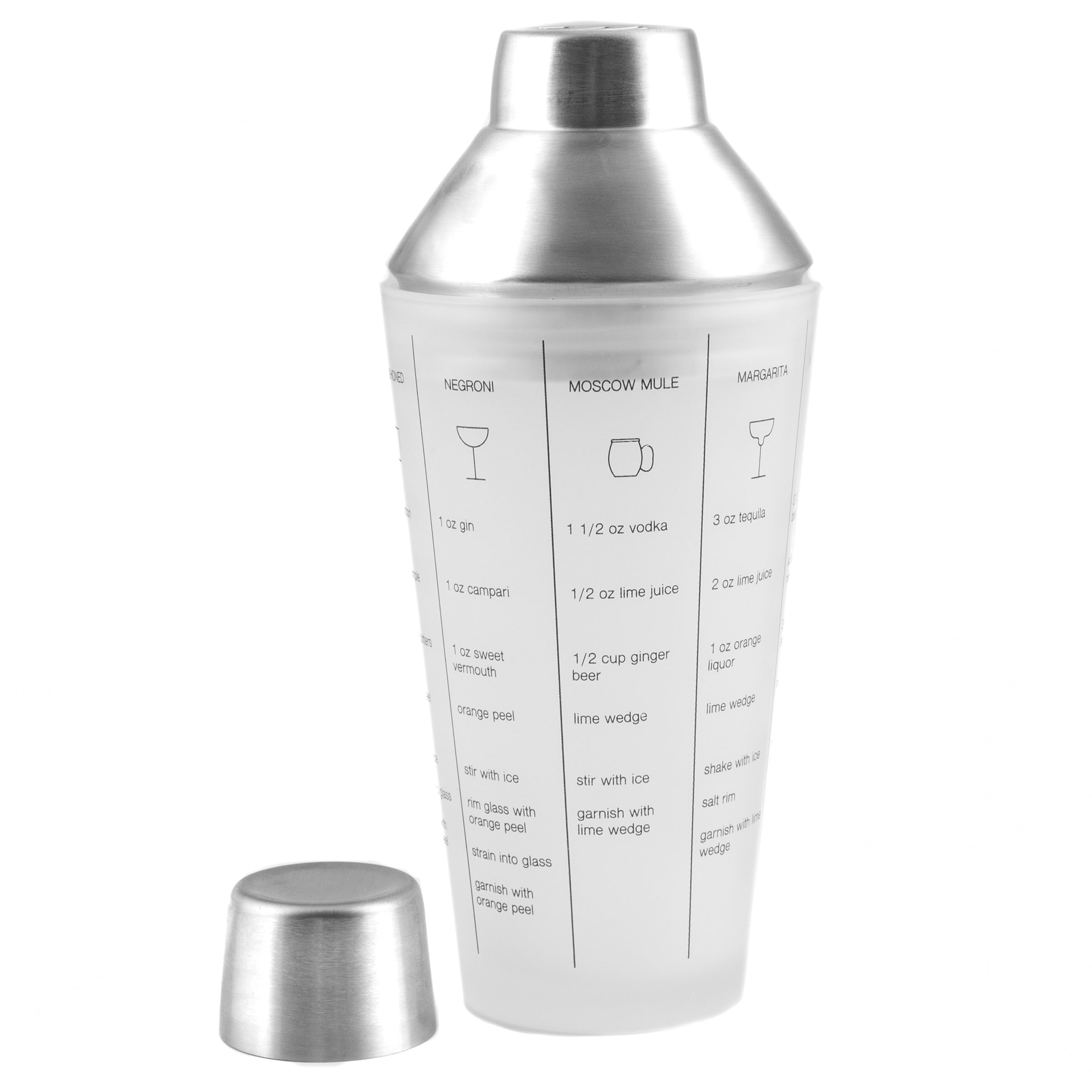 5-Piece Mixology Set with Stainless Steel Tools & Recipe Shaker | Bar Essentials