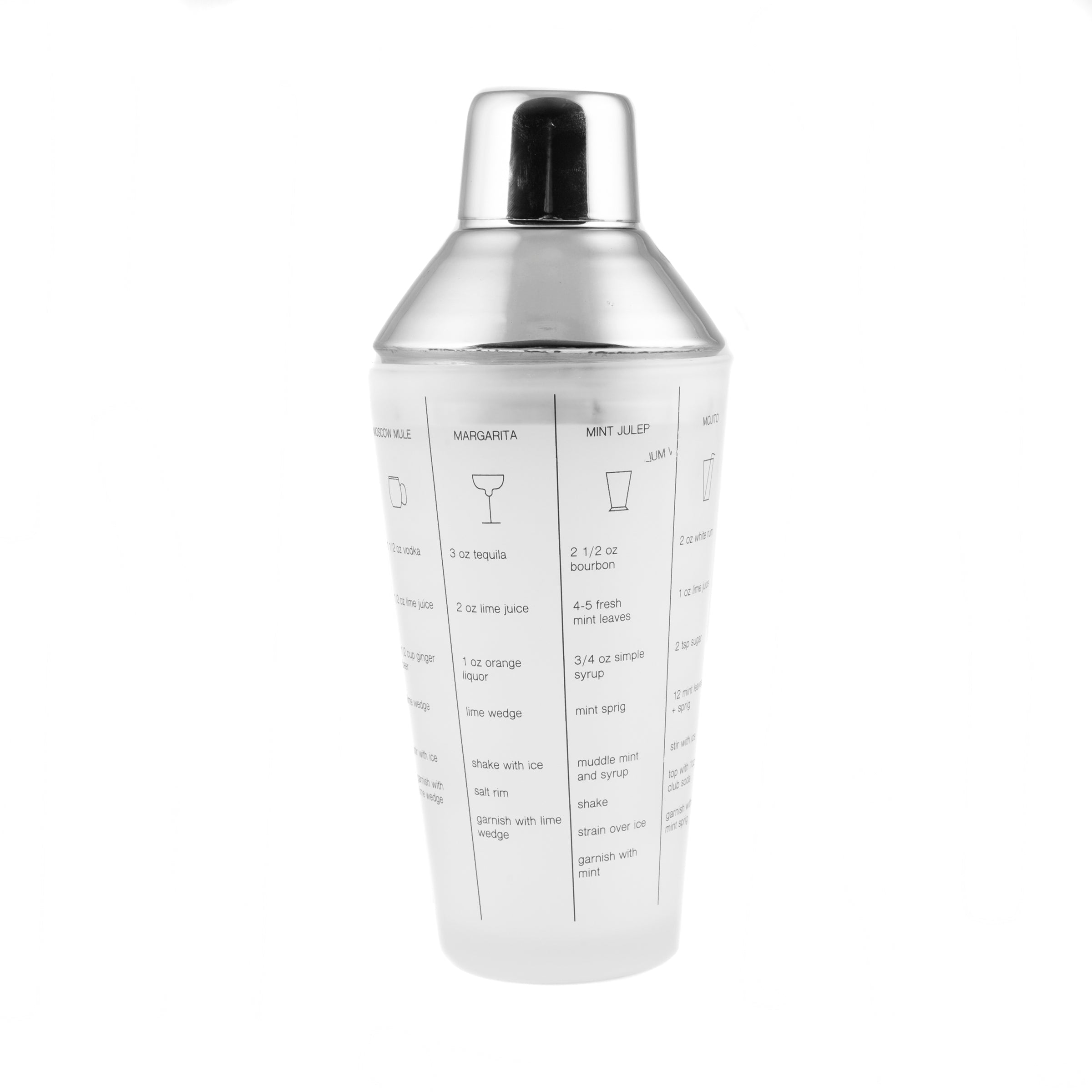 5-Piece Mixology Set with Stainless Steel Tools & Recipe Shaker | Bar Essentials