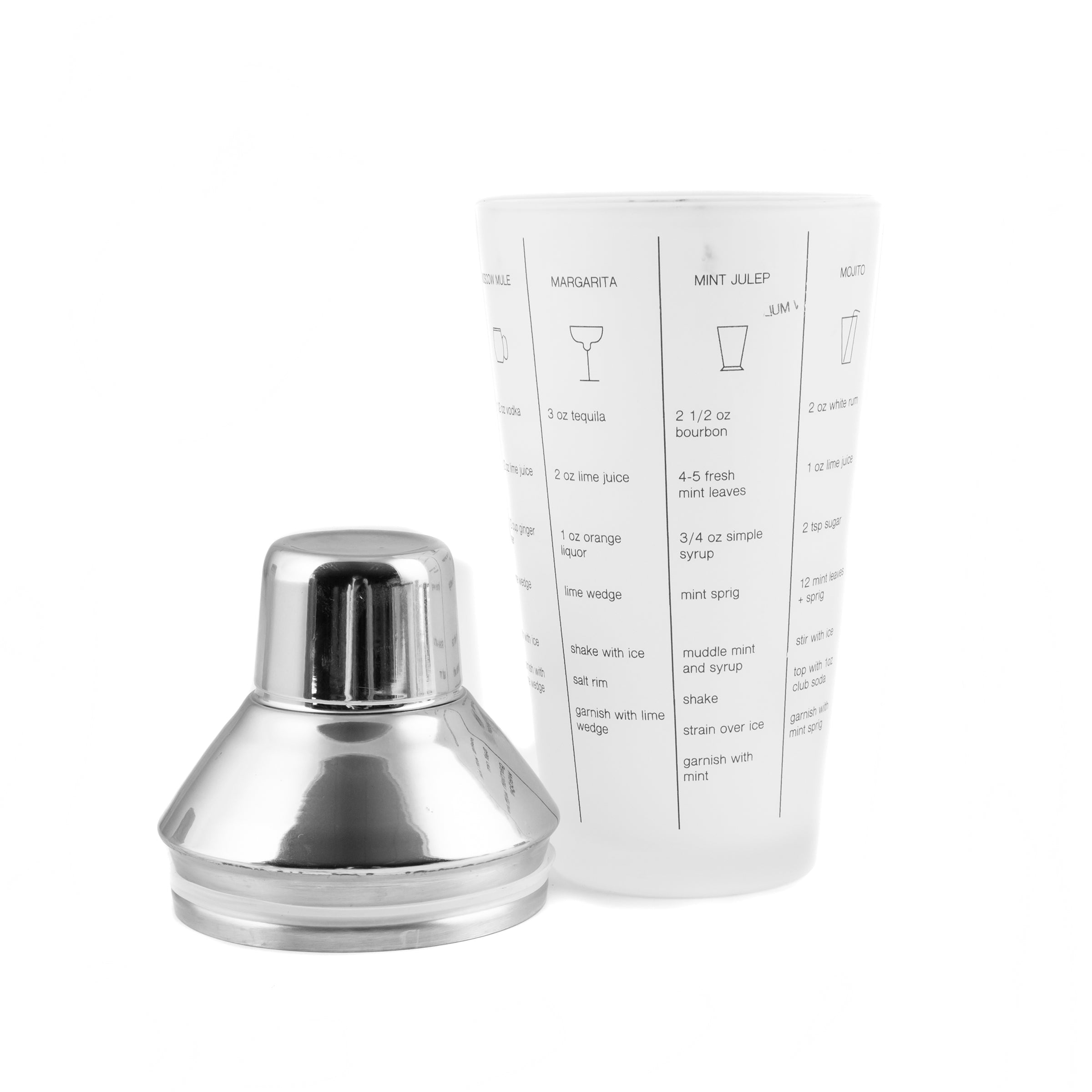 5-Piece Mixology Set with Stainless Steel Tools & Recipe Shaker | Bar Essentials