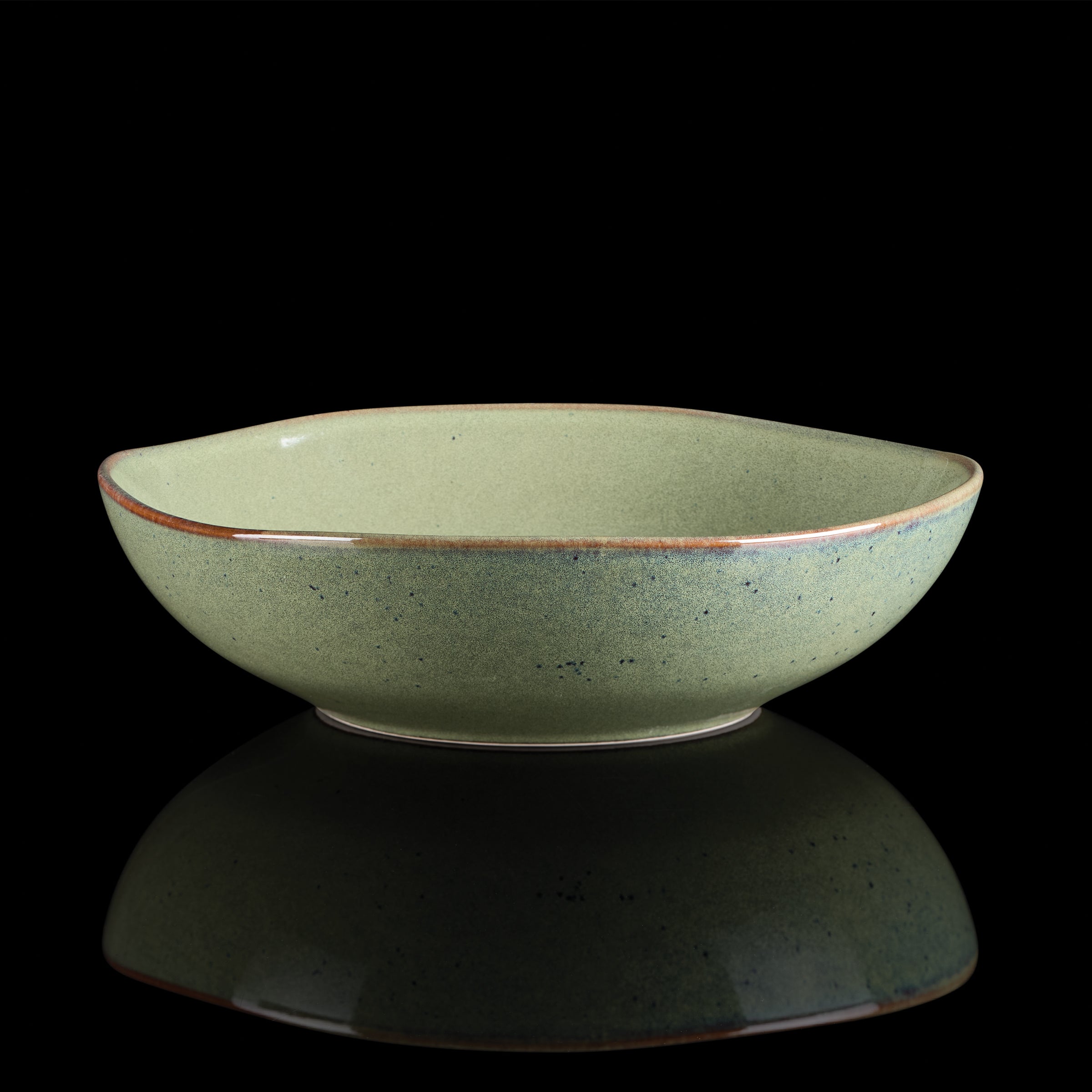 Organic Green 2-Piece Serving Set | Dishwasher & Microwave Safe Stoneware