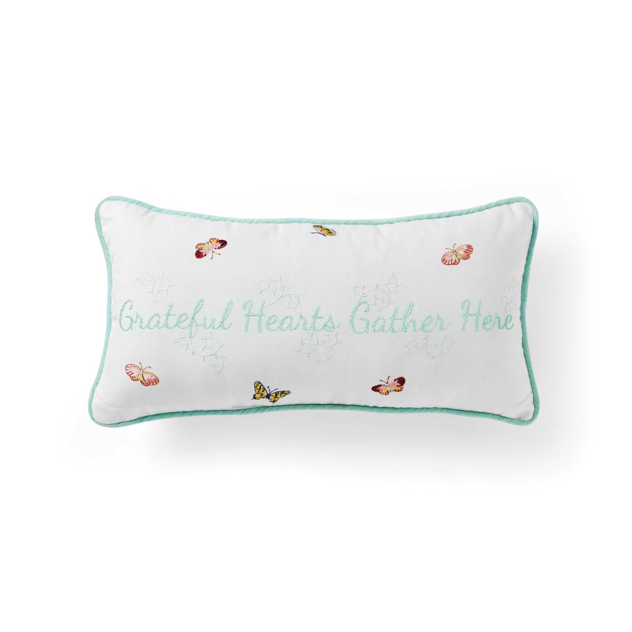 Butterfly Meadow Decorative Pillow 10x20 | Floral Bloom Design