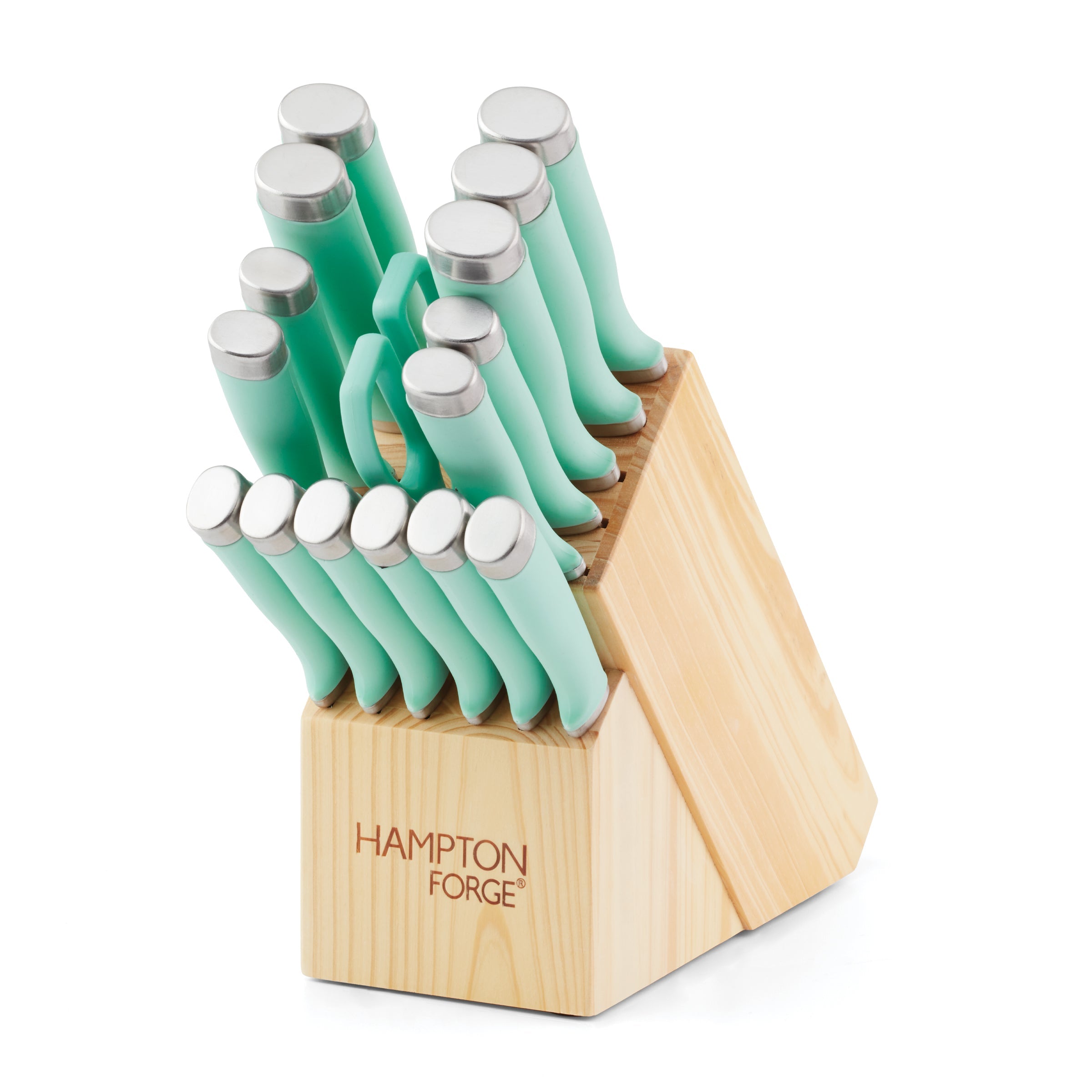 Pistachio 17-Piece Cutlery Set with Block | Epicure Kitchen Knives