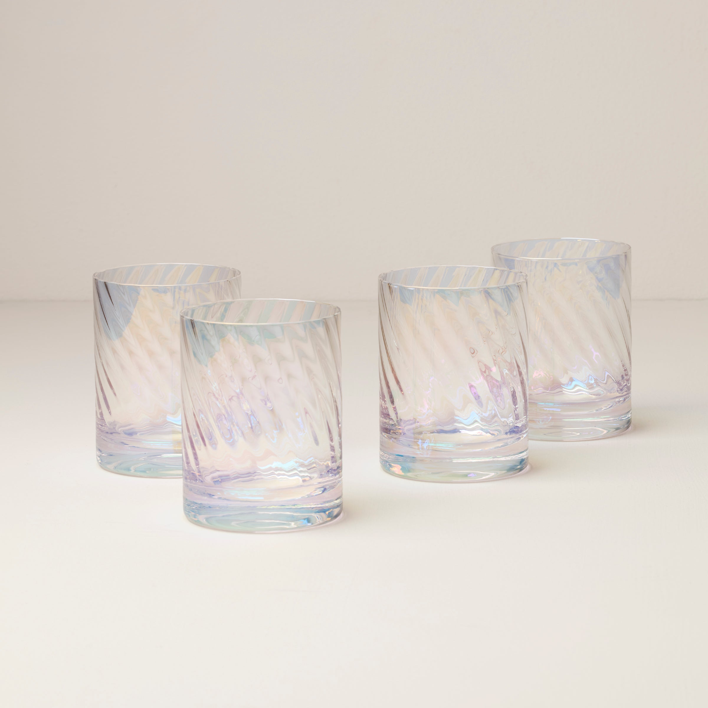 Iridescent Double Old Fashioned Glasses for Cocktails | Tuscany Classics