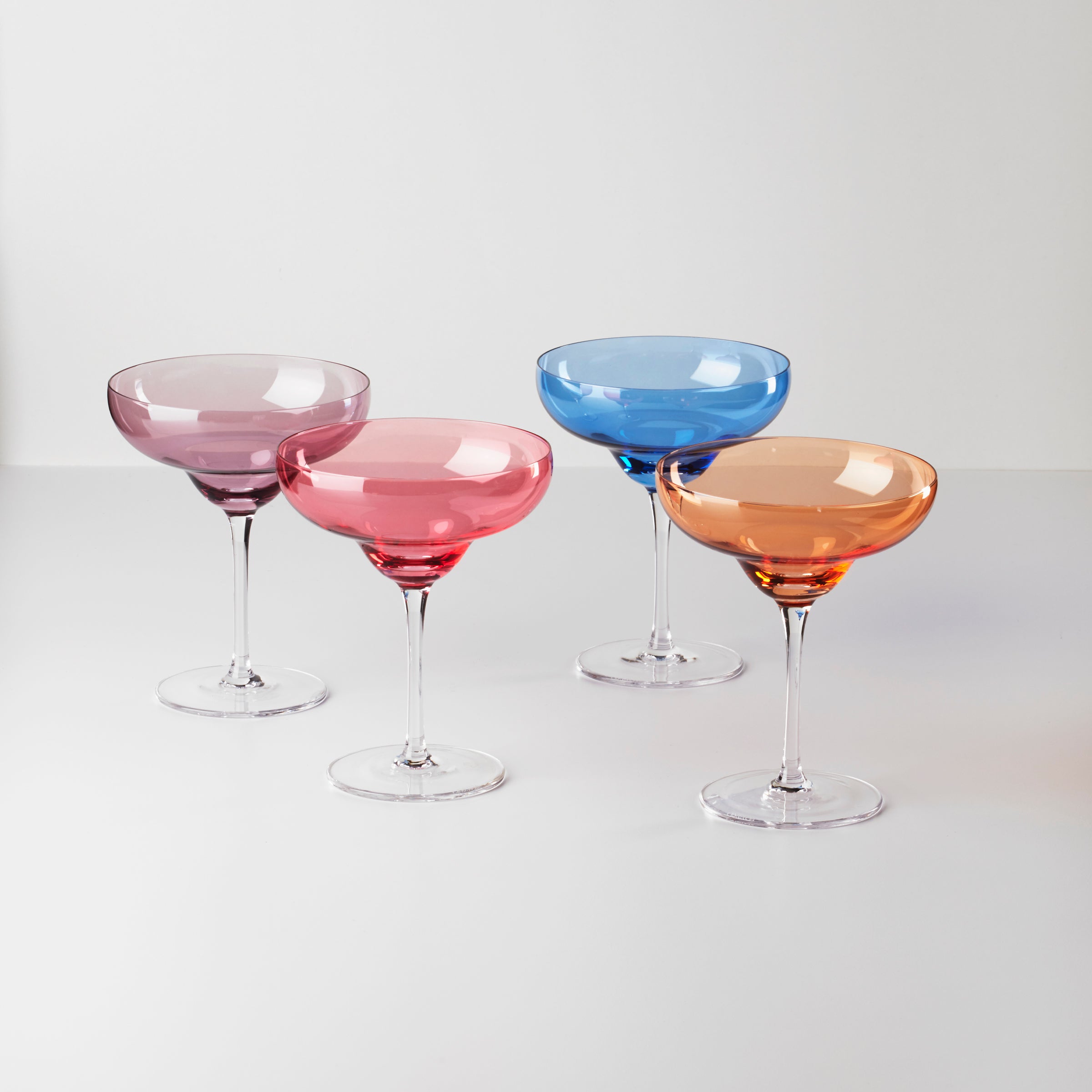 Colorful Margarita Glasses Set of 4 for Entertaining | True Colors