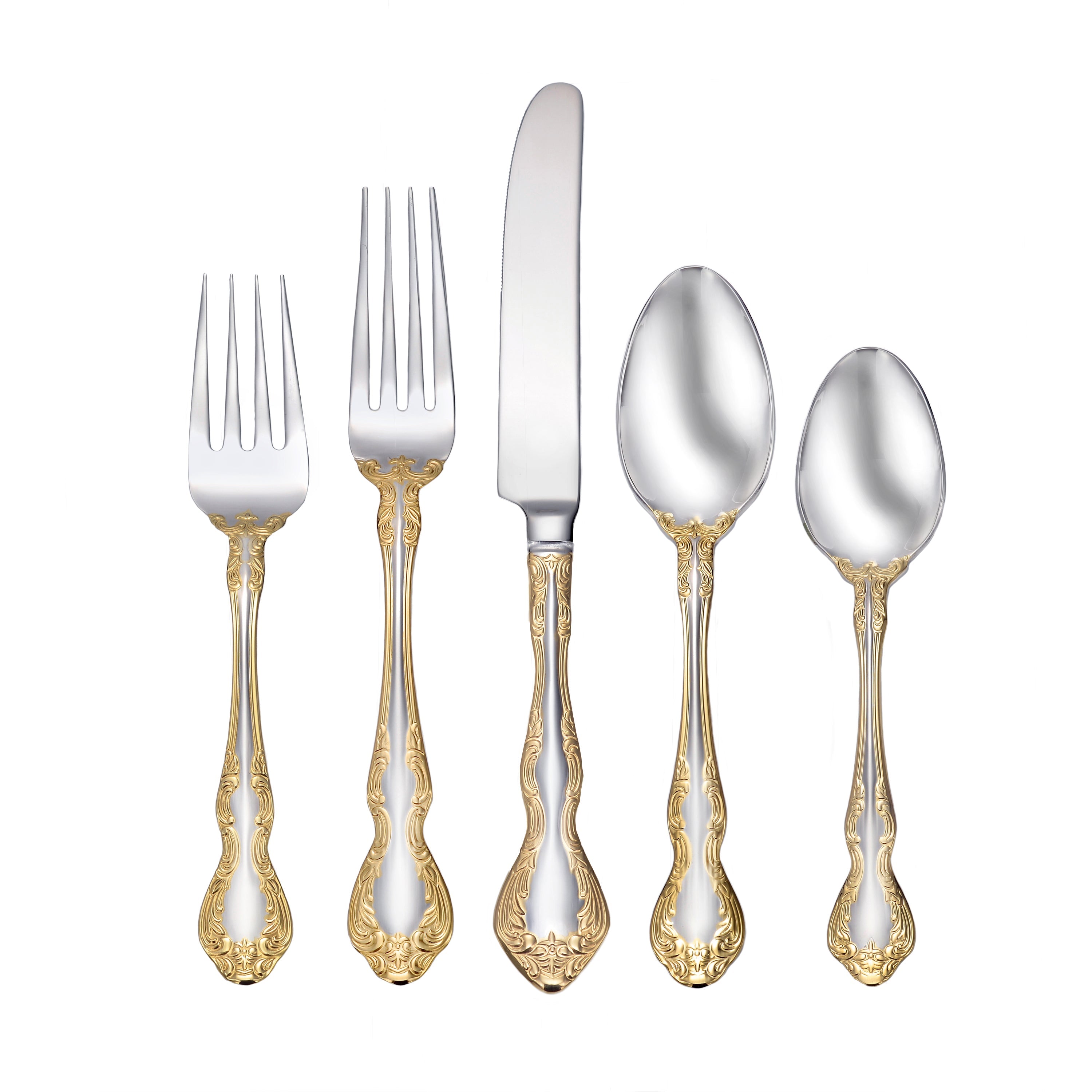 Gold-Plated 45-Piece Flatware Set | Golden Mandolina